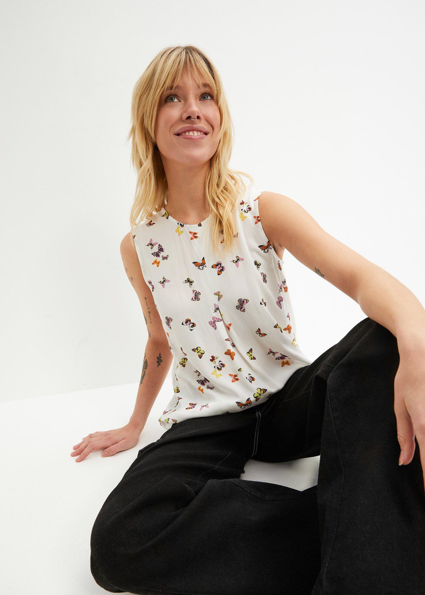 Bluzka bez rękawów - Bonprix