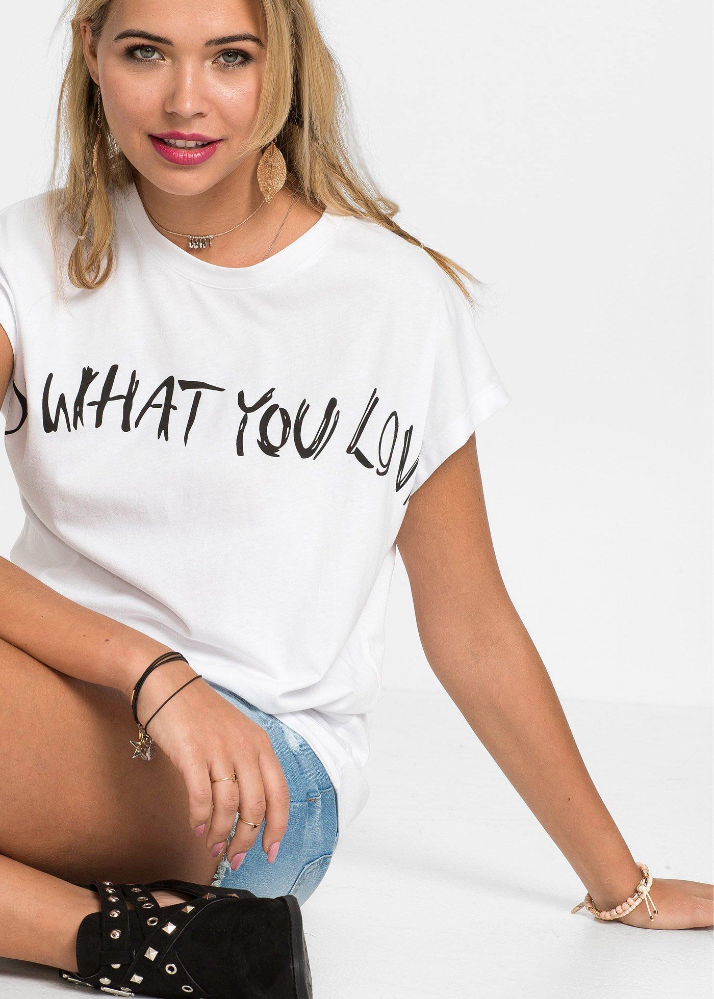 T-shirt oversize z czystej bawełny organicznej - Bonprix