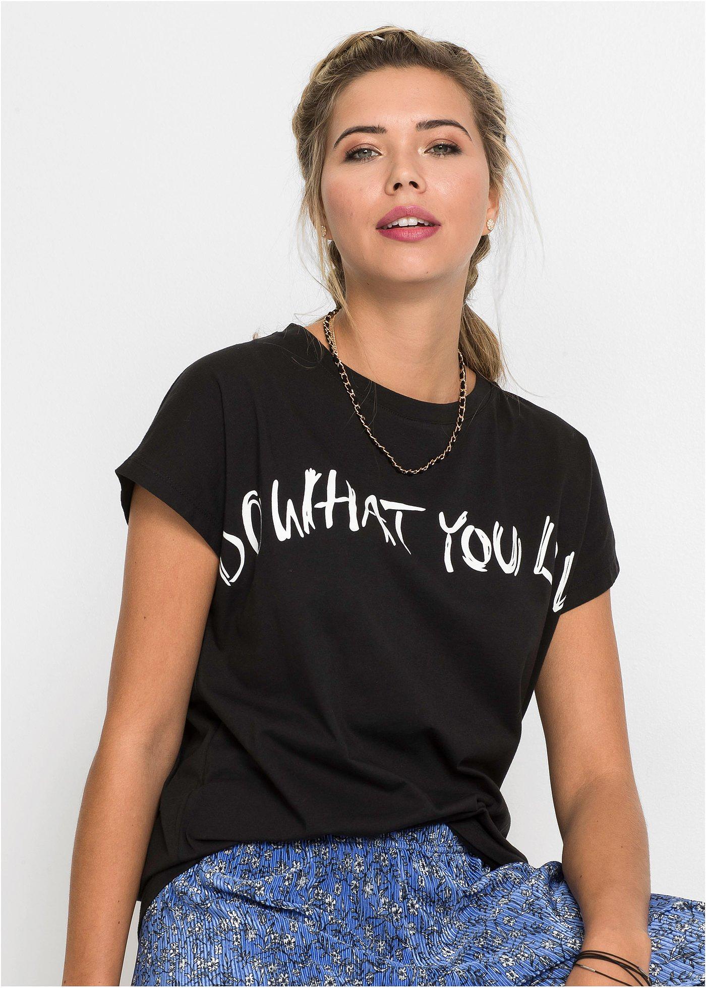 Shirt oversize z czystej bawełny - Bonprix