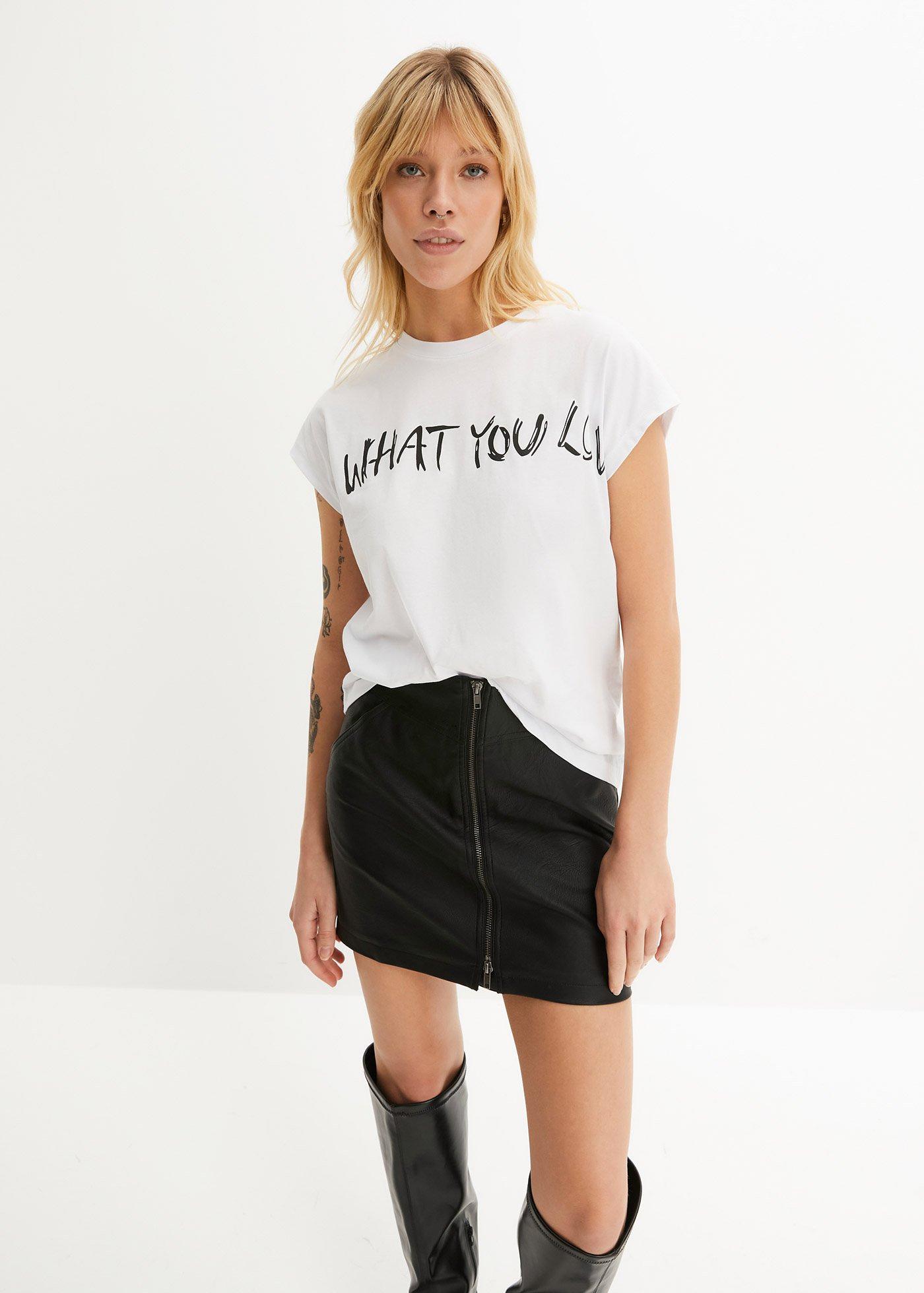 Shirt oversize z czystej bawełny - Bonprix