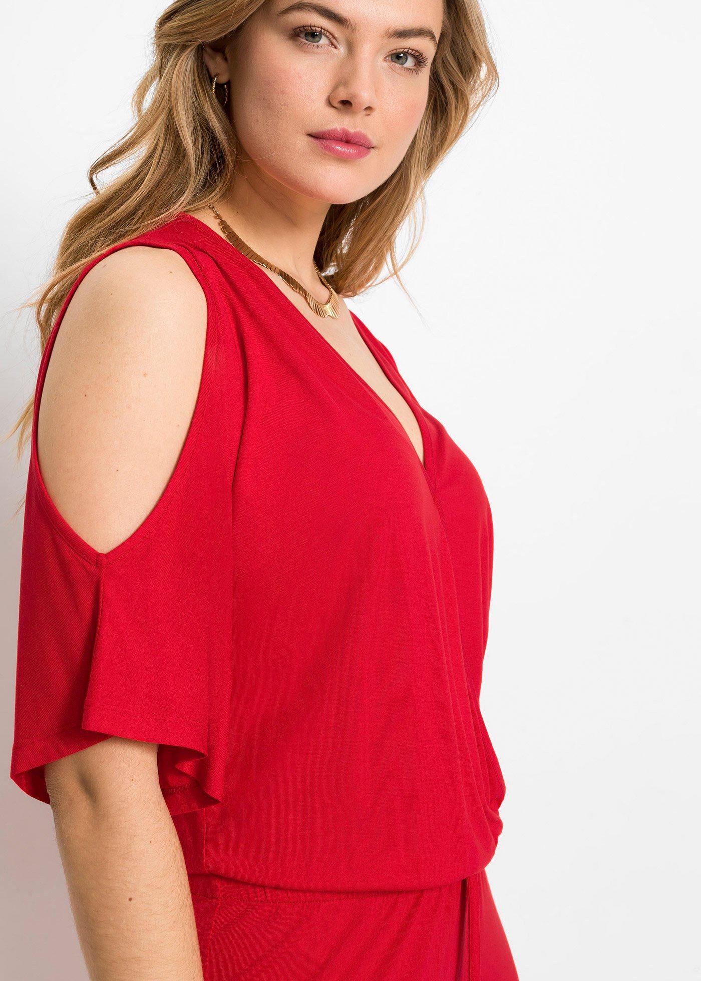 Kombinezon z dżerseju z lejącej wiskozy - Bonprix