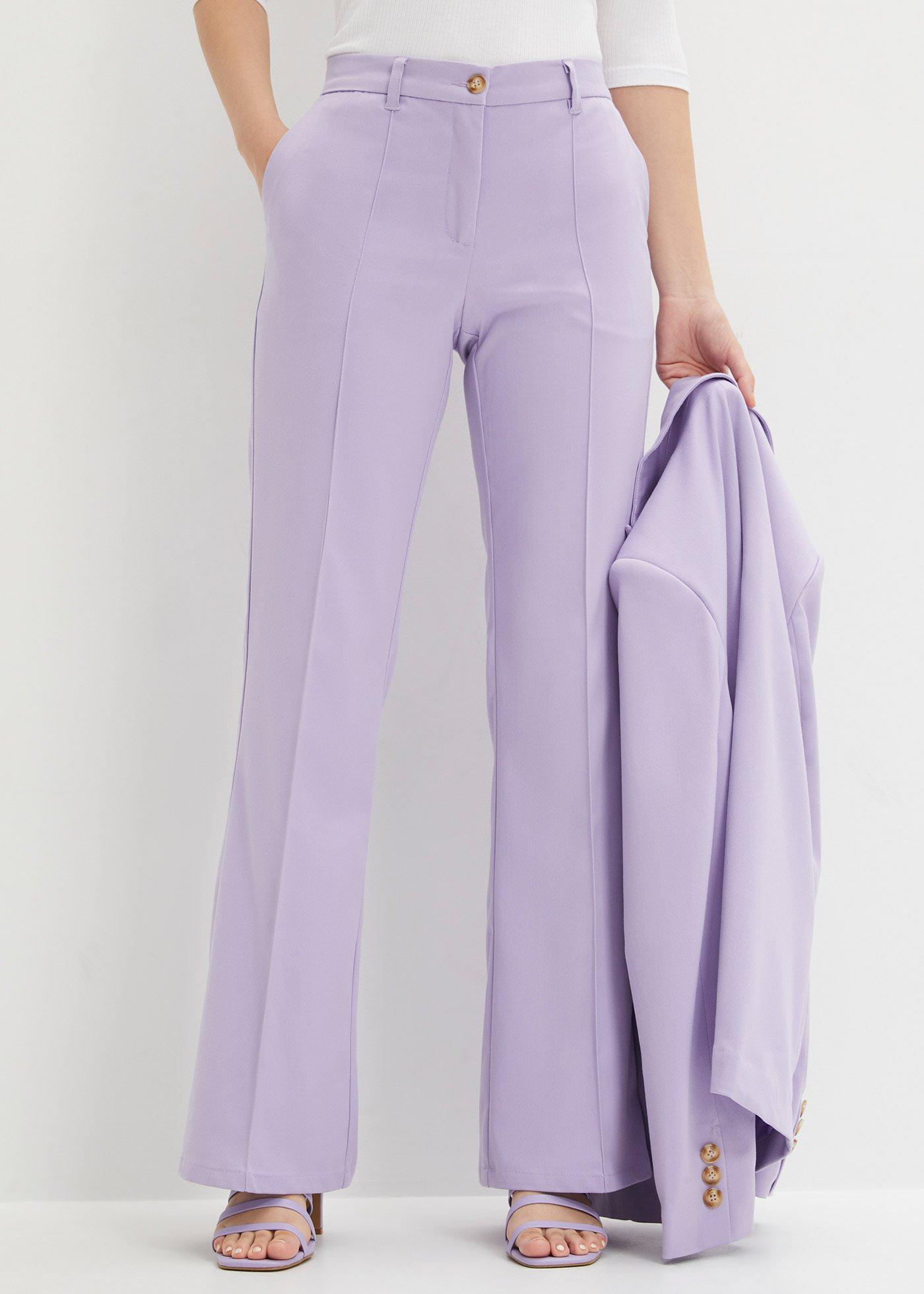 Spodnie garniturowe z rozszerzanymi nogawkami - Bonprix