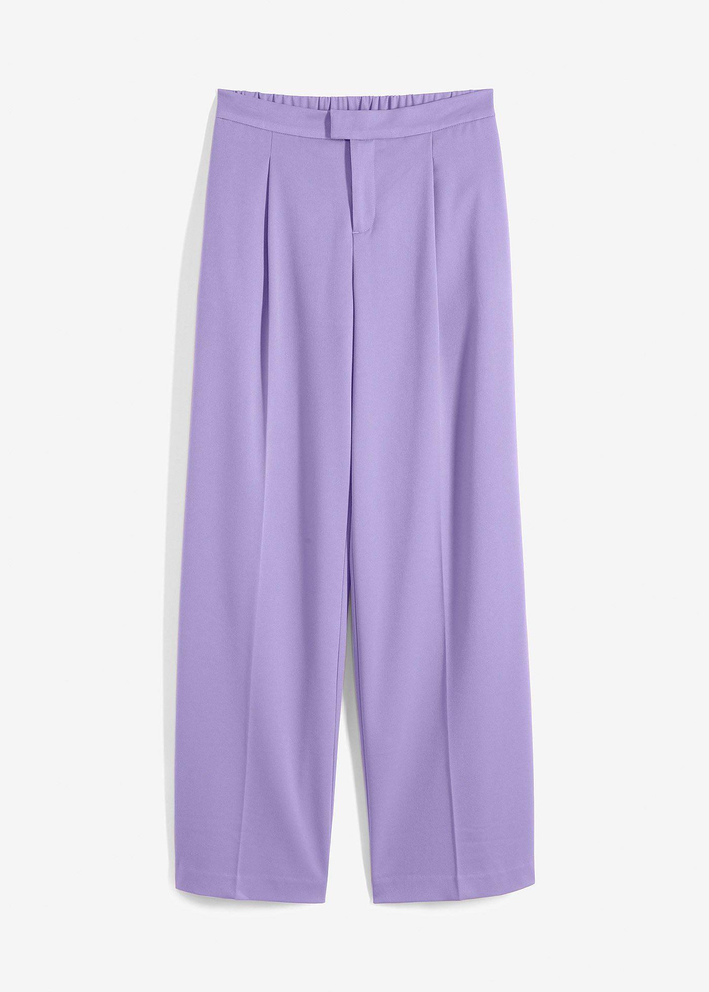 Pantaloni cu pense și talie comodă