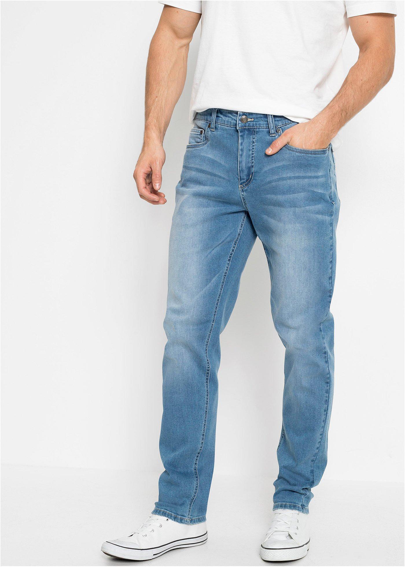 Dżinsy ze stretchem Regular Fit Tapered - Bonprix