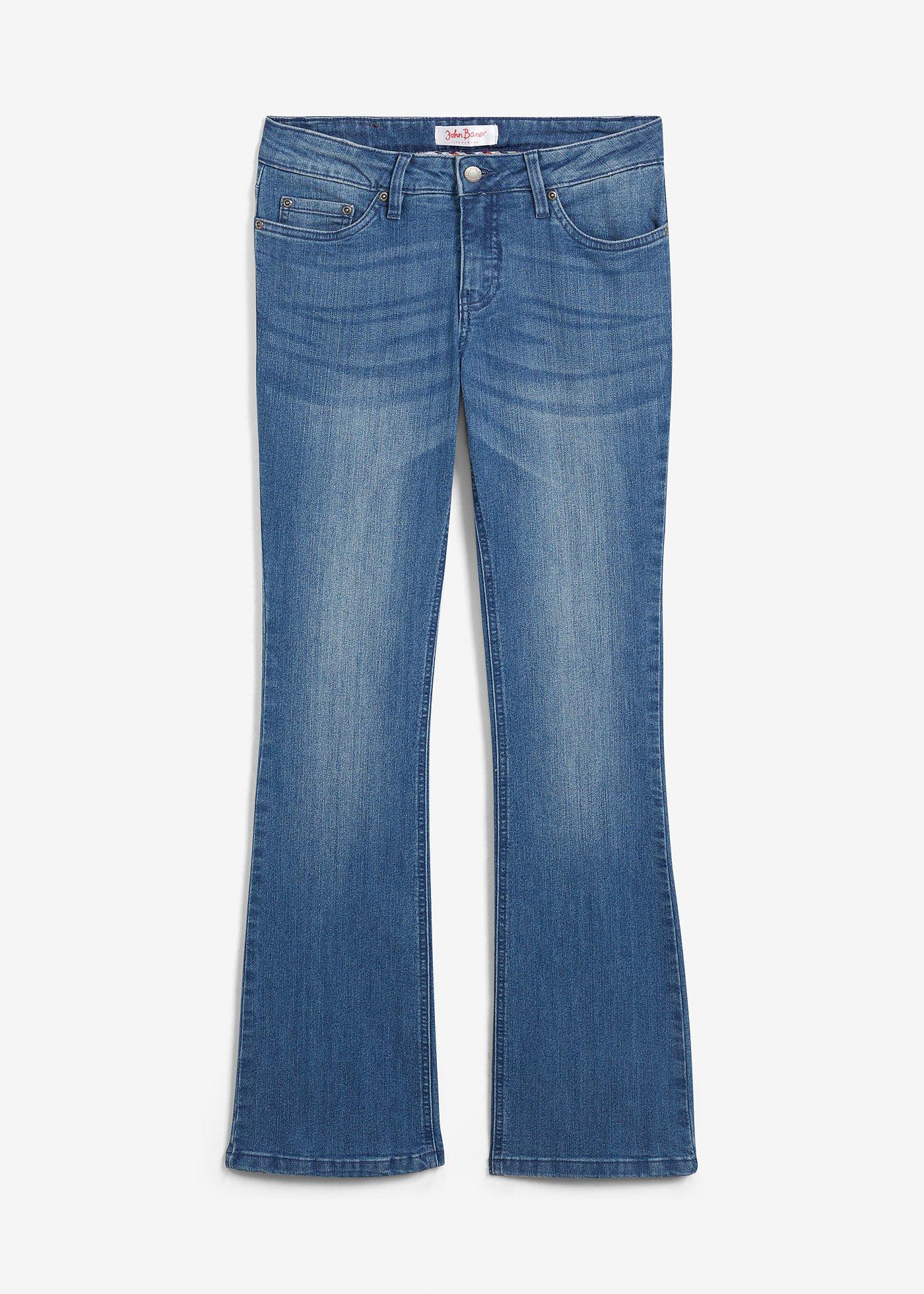 Bootcut Jeans Mid Waist, Stretch günstig online kaufen