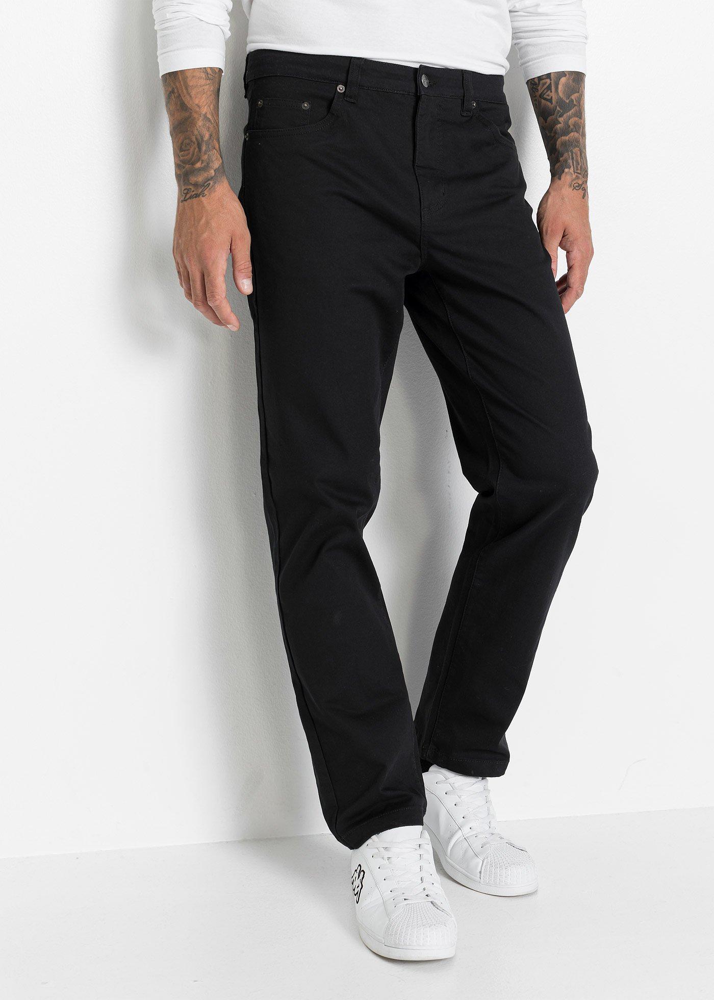 Spodnie ze stretchem, classic fit, prosta nogawka - Bonprix