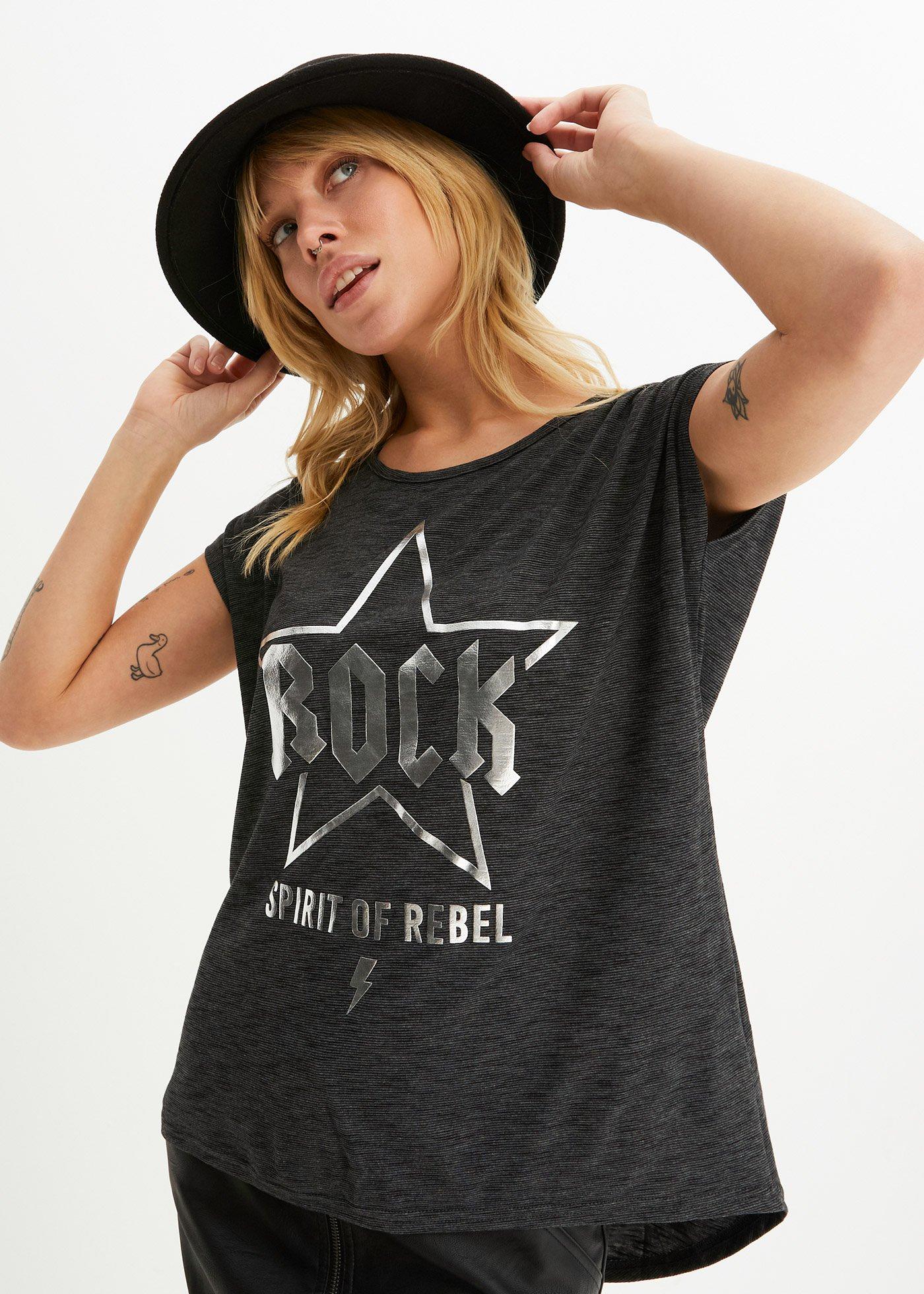 Długi shirt z miękkiego materiału z wiskozą - Bonprix