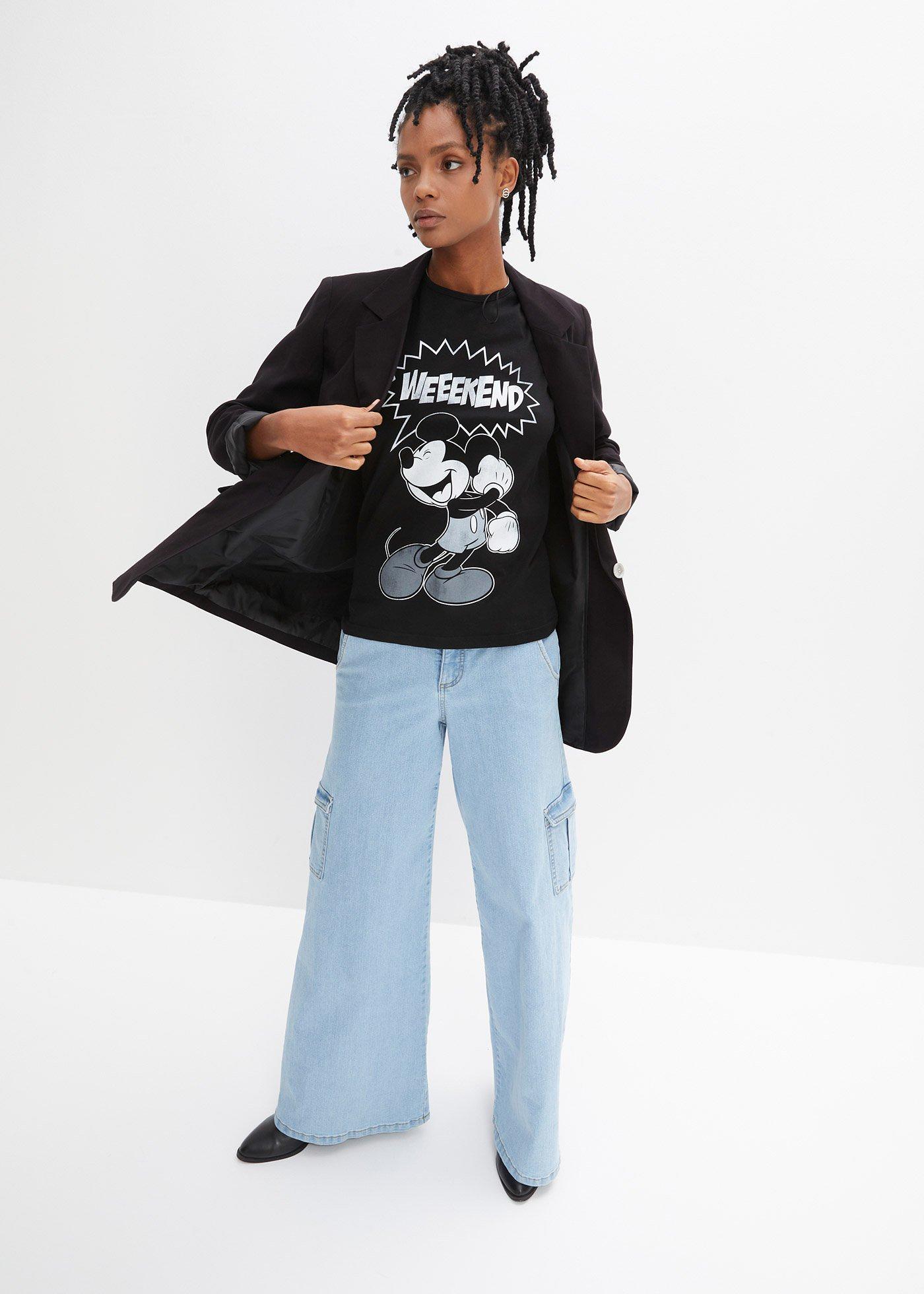 Shirt z nadrukiem Myszki Miki - Bonprix