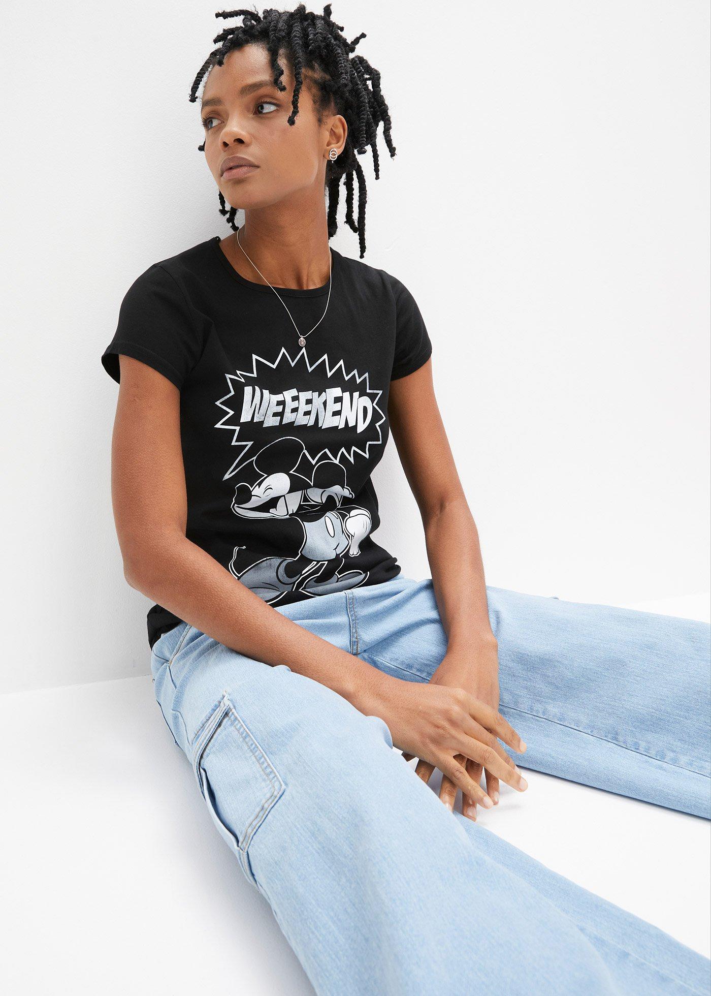 Shirt z nadrukiem Myszki Miki - Bonprix