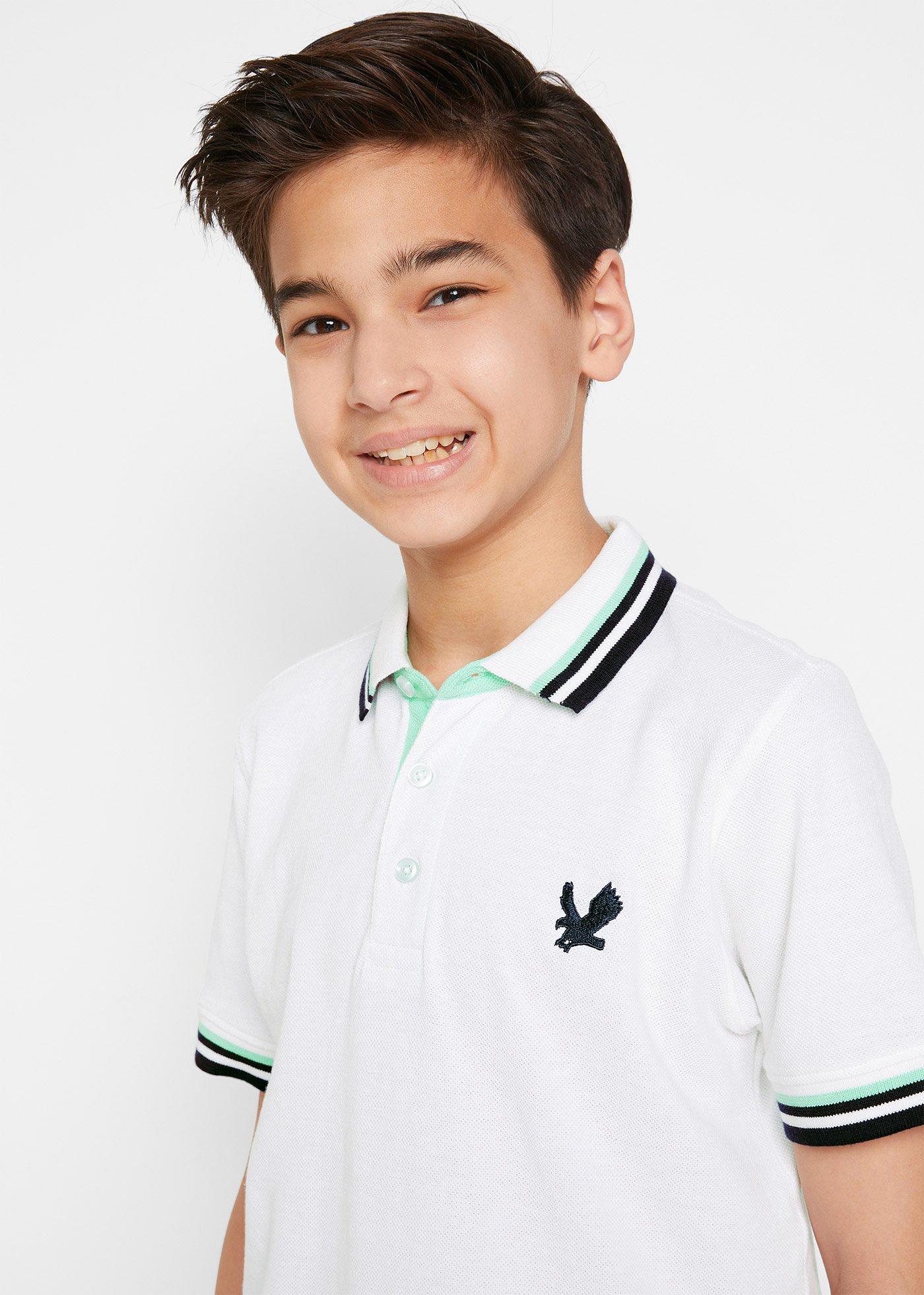 Shirt chłopięcy polo z bawełny organicznej pique - Bonprix