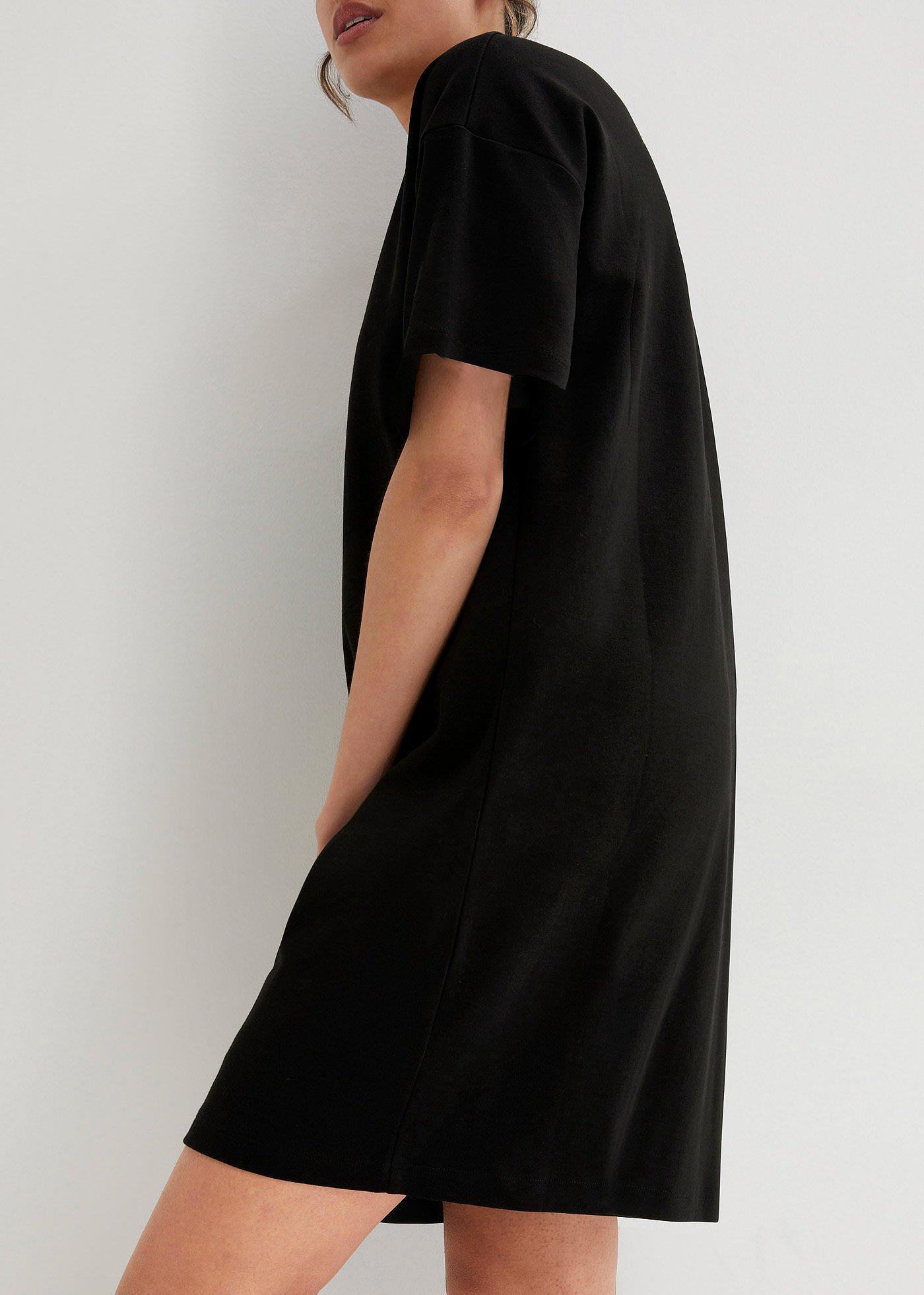 Sukienka shirtowa z dekoltem w serek, oversized (2 szt.) - Bonprix