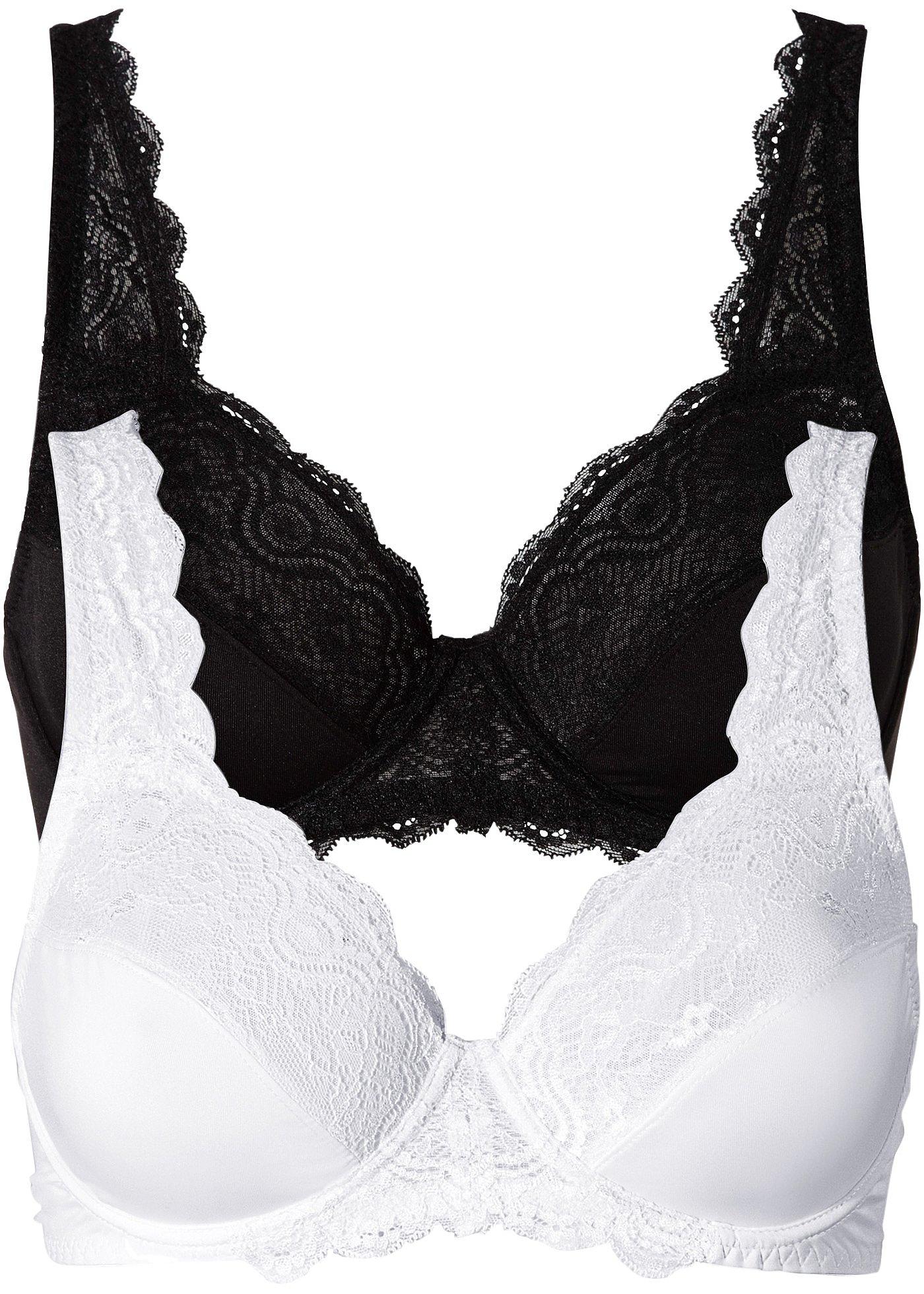 Sutien cu armătură cu dantelă fină (set/2 buc.)