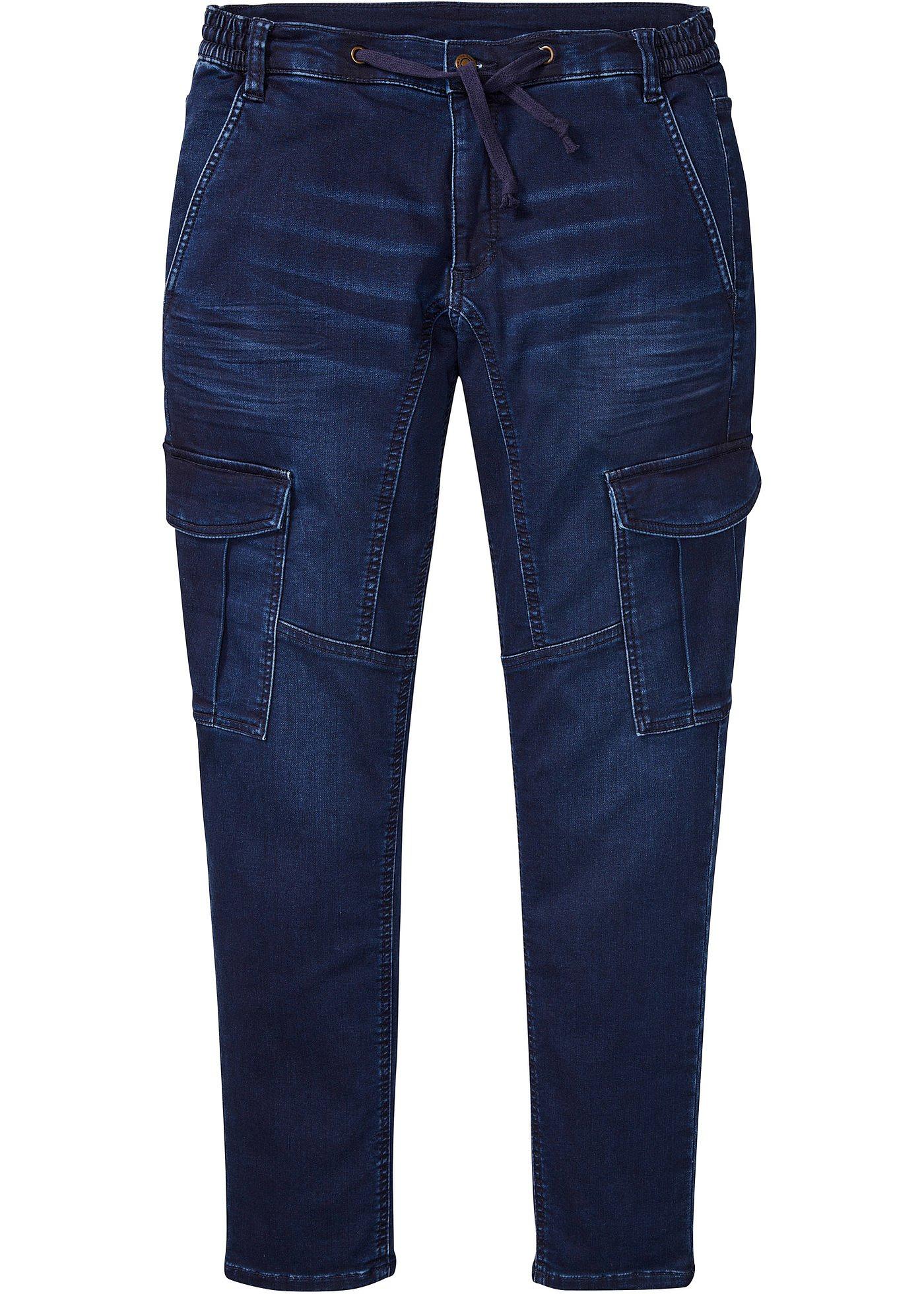 Regular Fit Cargo-Sweat-Jeans, Tapered