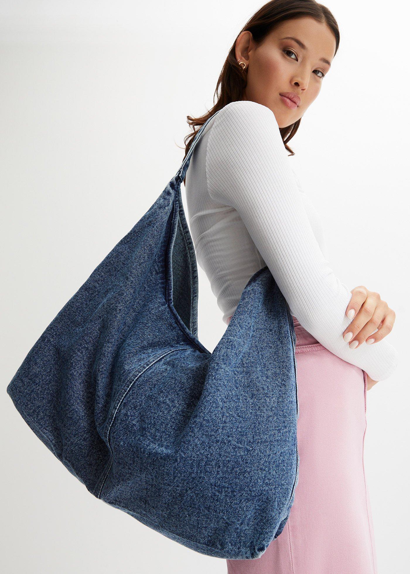 Torba shopper z denimu - Bonprix