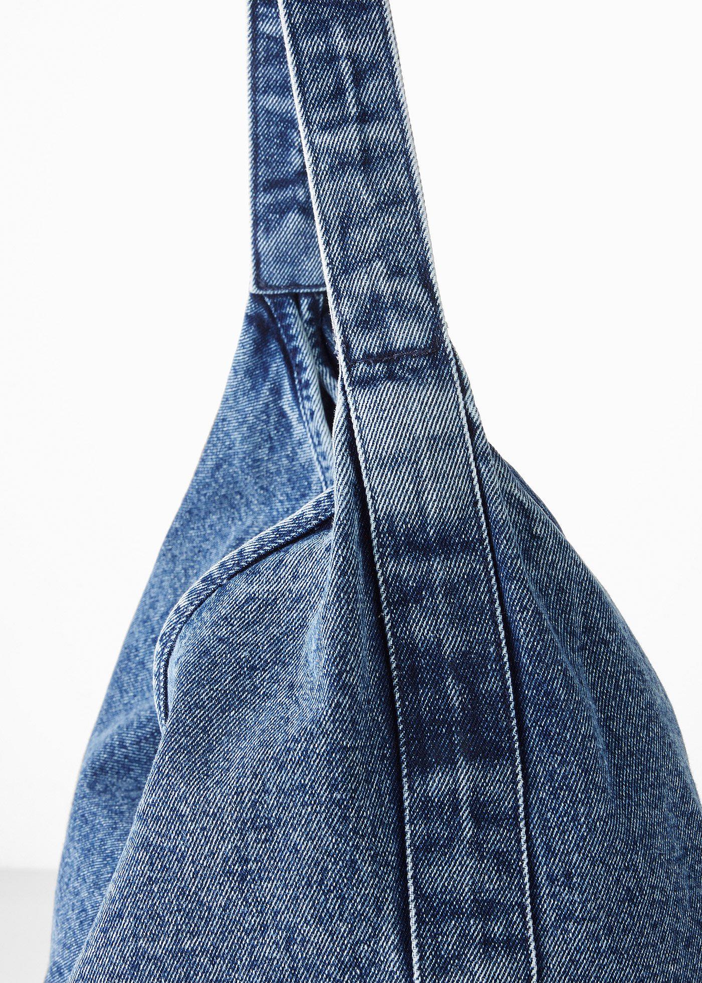 Torba shopper z denimu - Bonprix