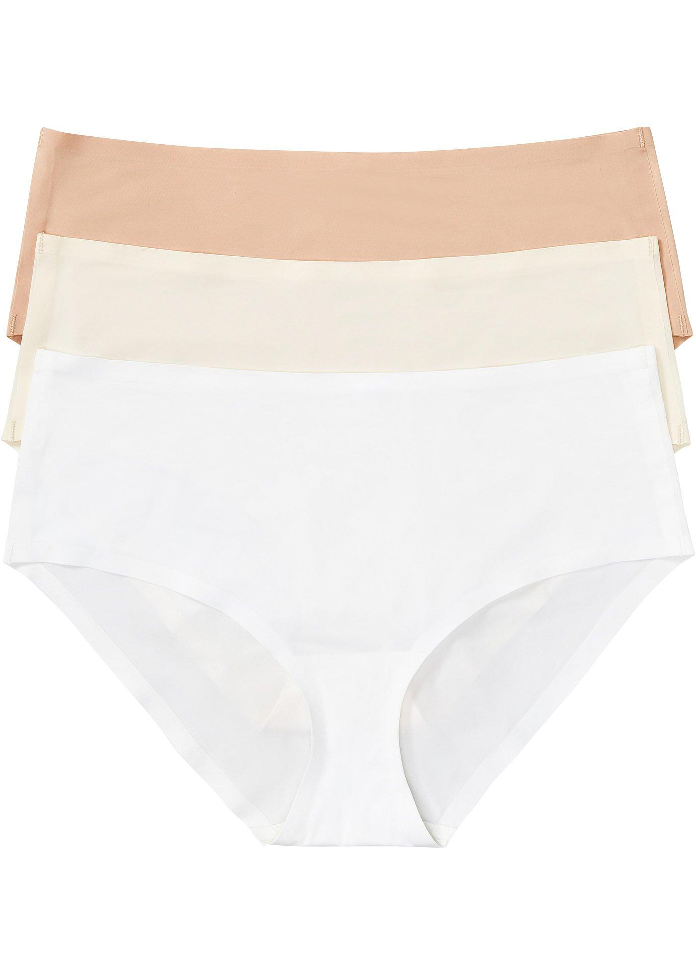 Figi panty Feel Comfort bezszwowe (3 pary) - Bonprix