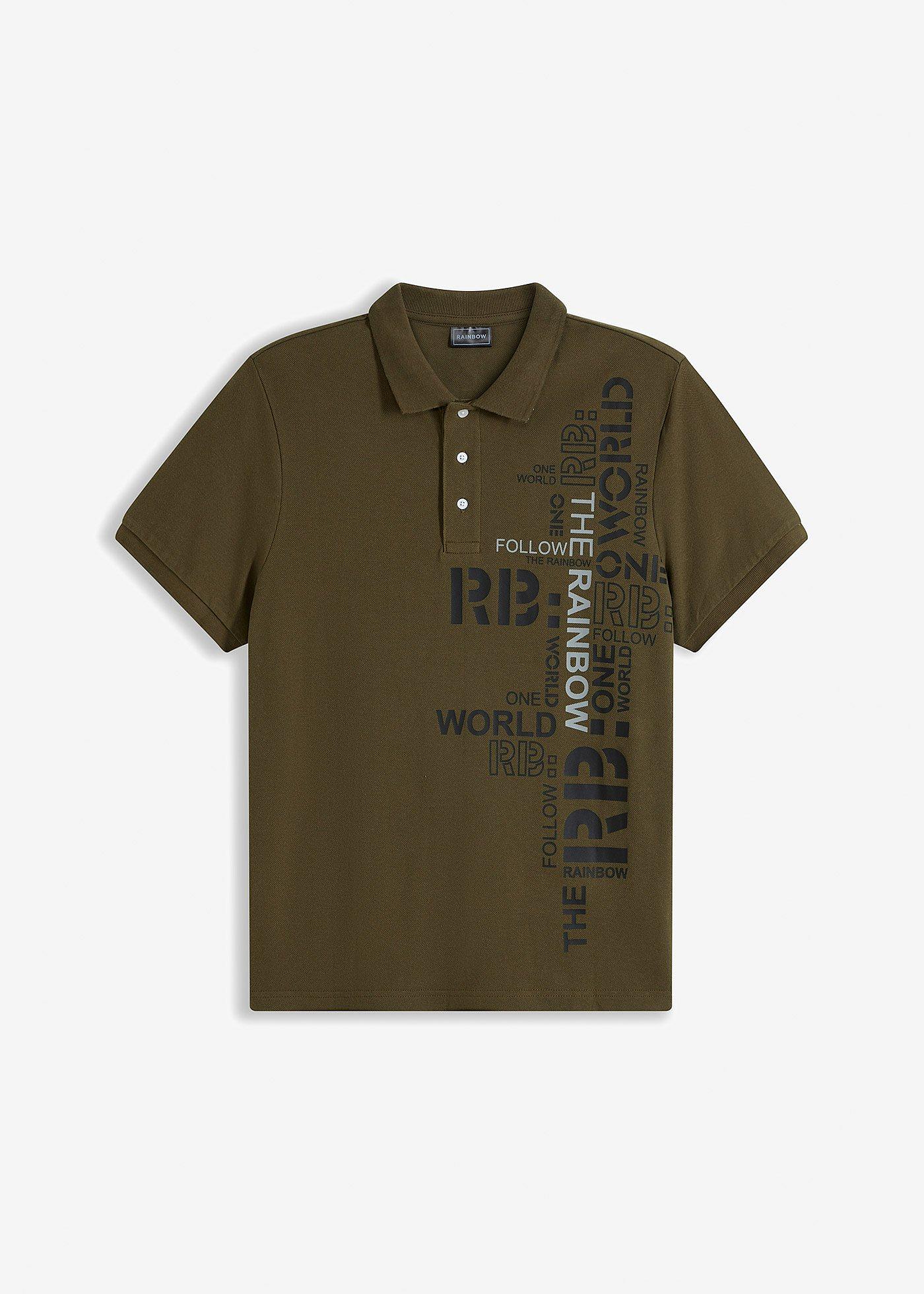 Pflegeleichtes Poloshirt aus Baumwolle Slim Fit, Kurzarm