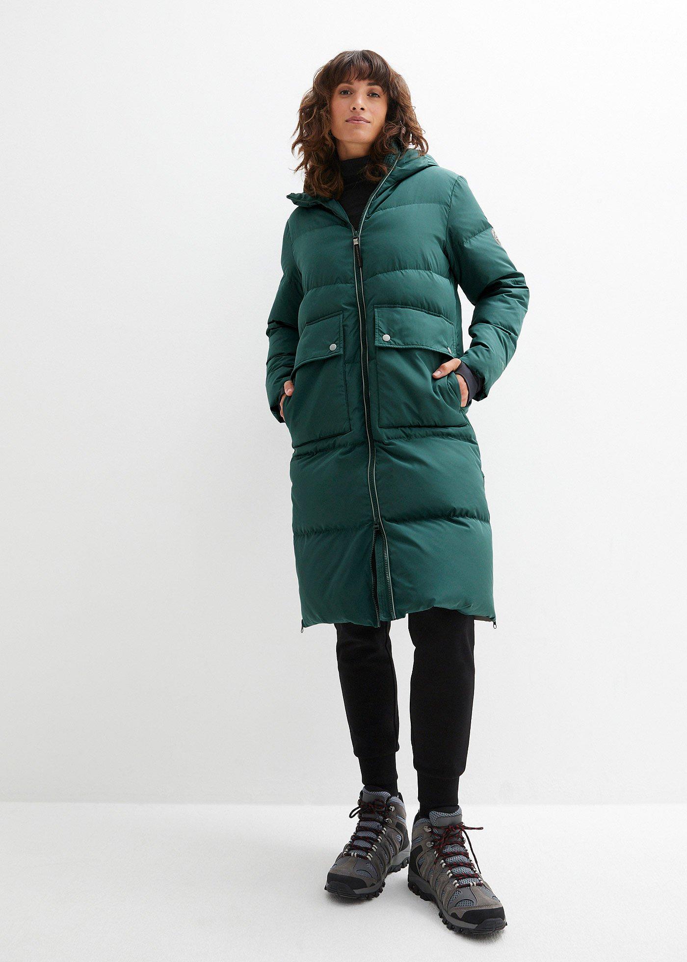 Płaszcz puchowy z odblaskowymi elementami - Bonprix