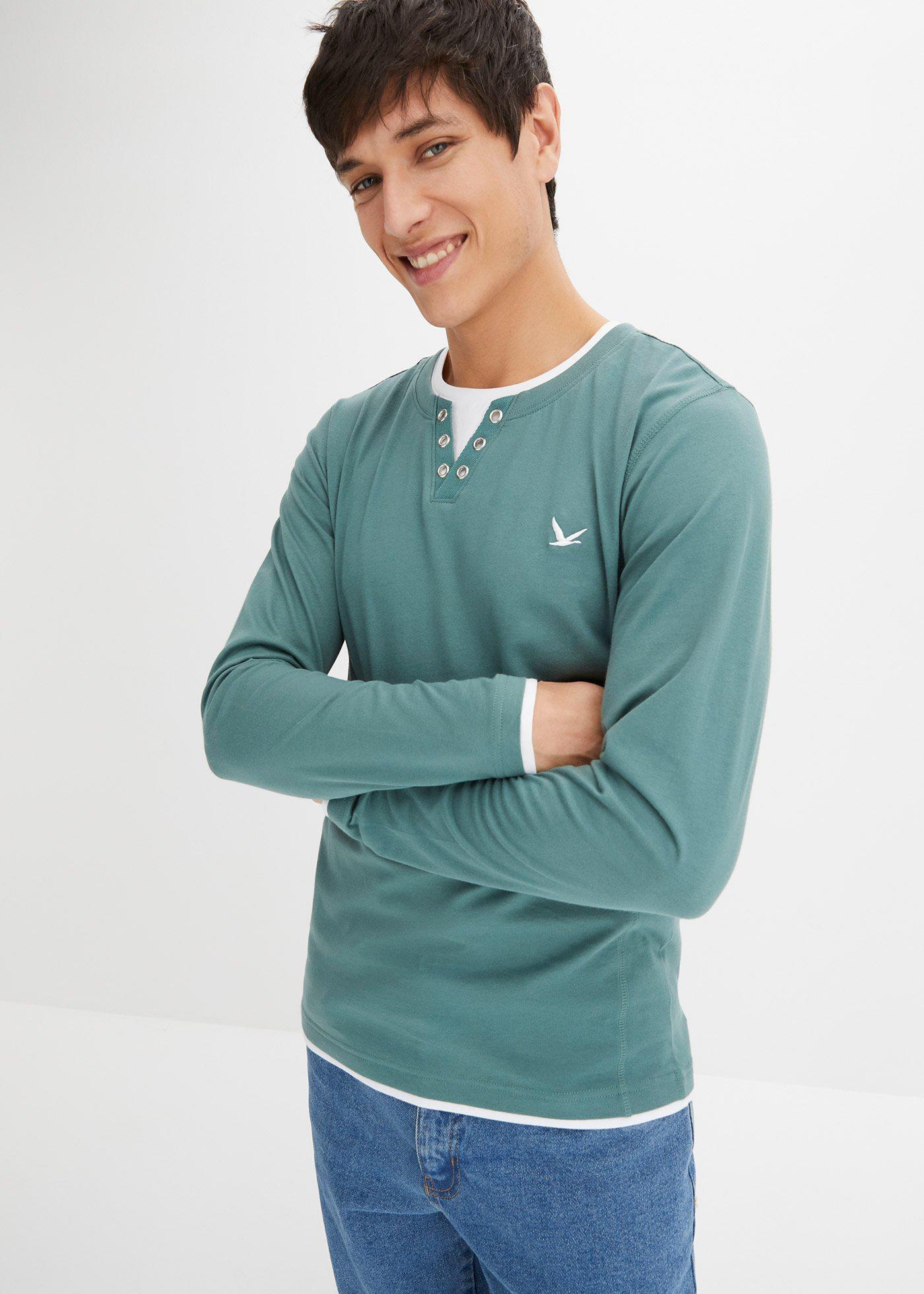 Bluzka z długim rękawem 2 w 1 (2 szt.) - Bonprix