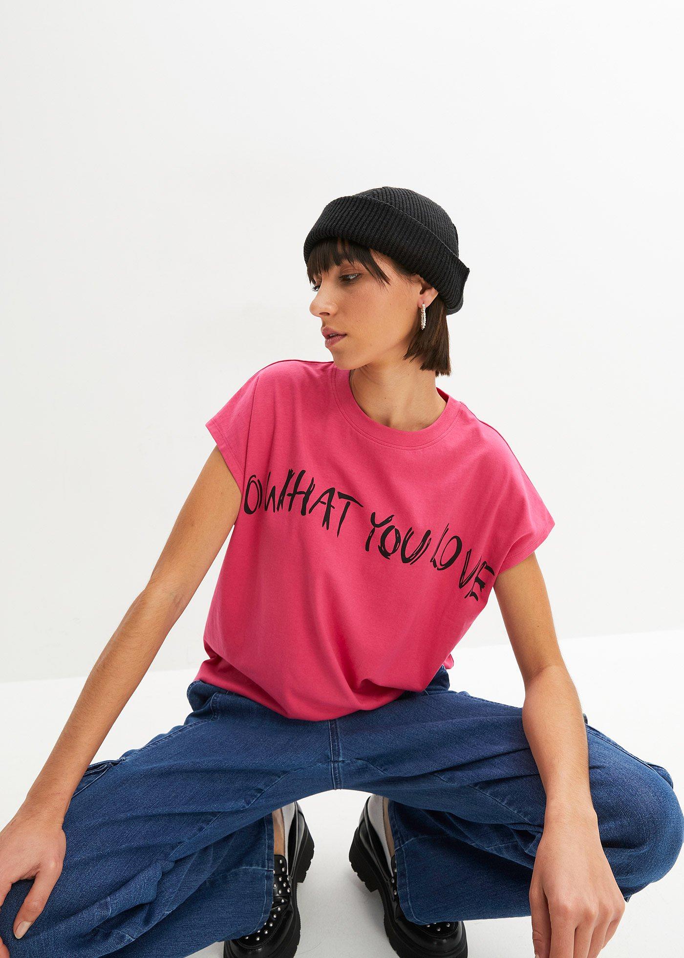 Shirt oversize z czystej bawełny - Bonprix
