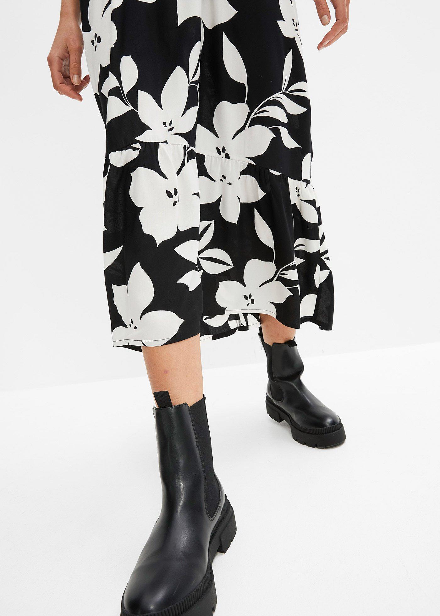 Długa sukienka ze zrównoważonej wiskozy - Bonprix