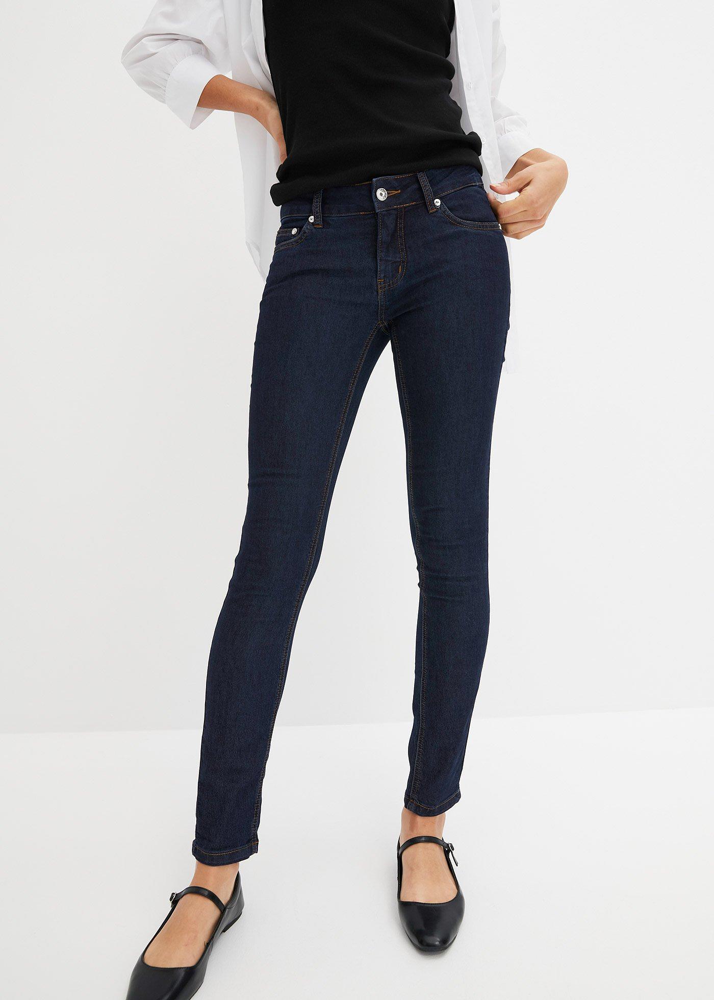 Dżinsy Skinny ze stretchem, mid waist - Bonprix