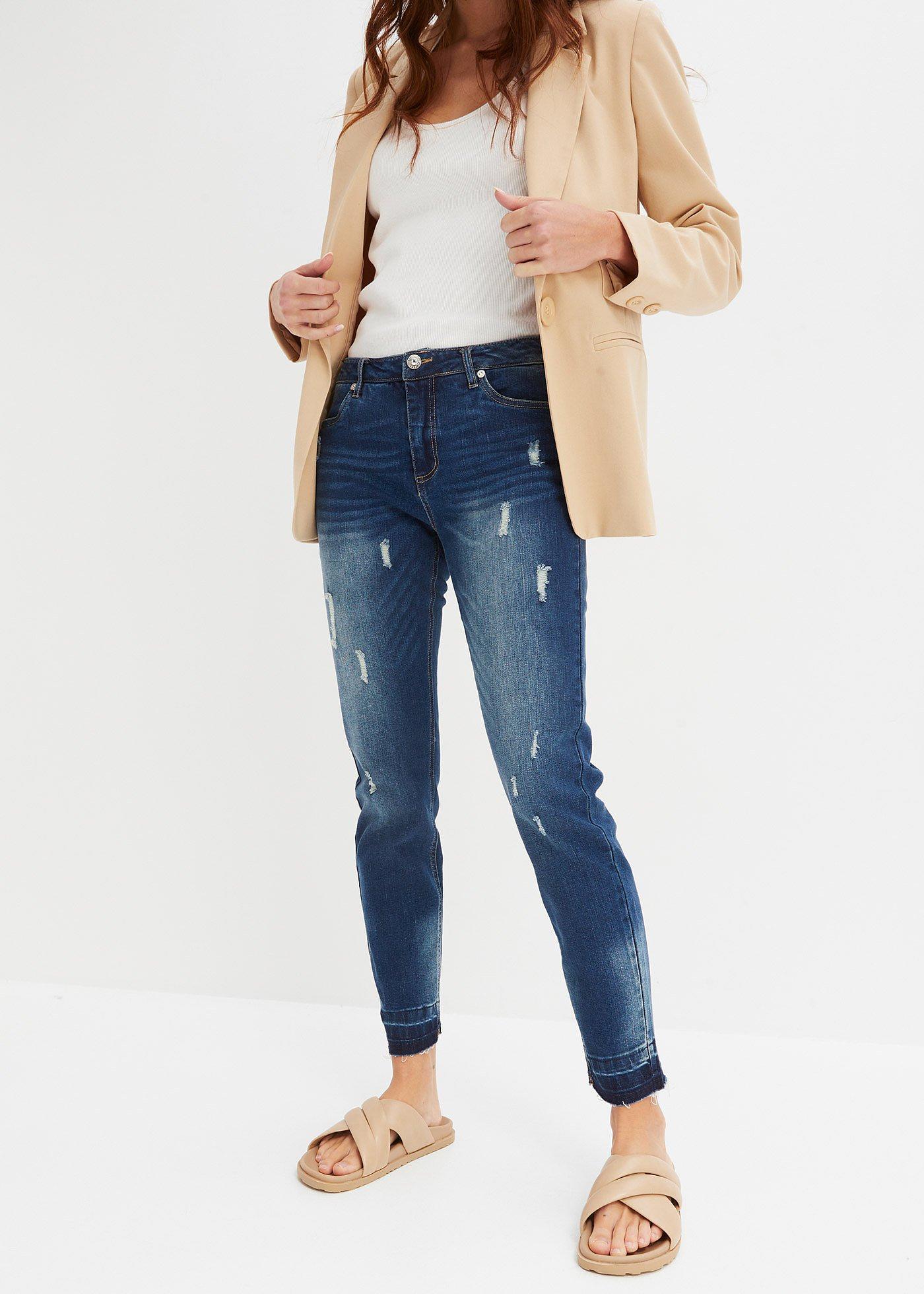 Dżinsy Skinny, low waist, cropped - Bonprix