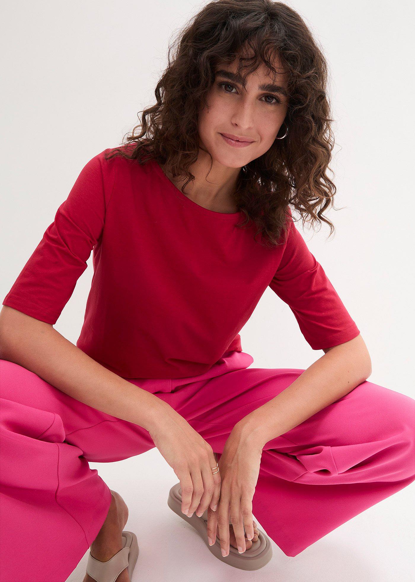 T-shirt z dekoltem w łódkę - Bonprix