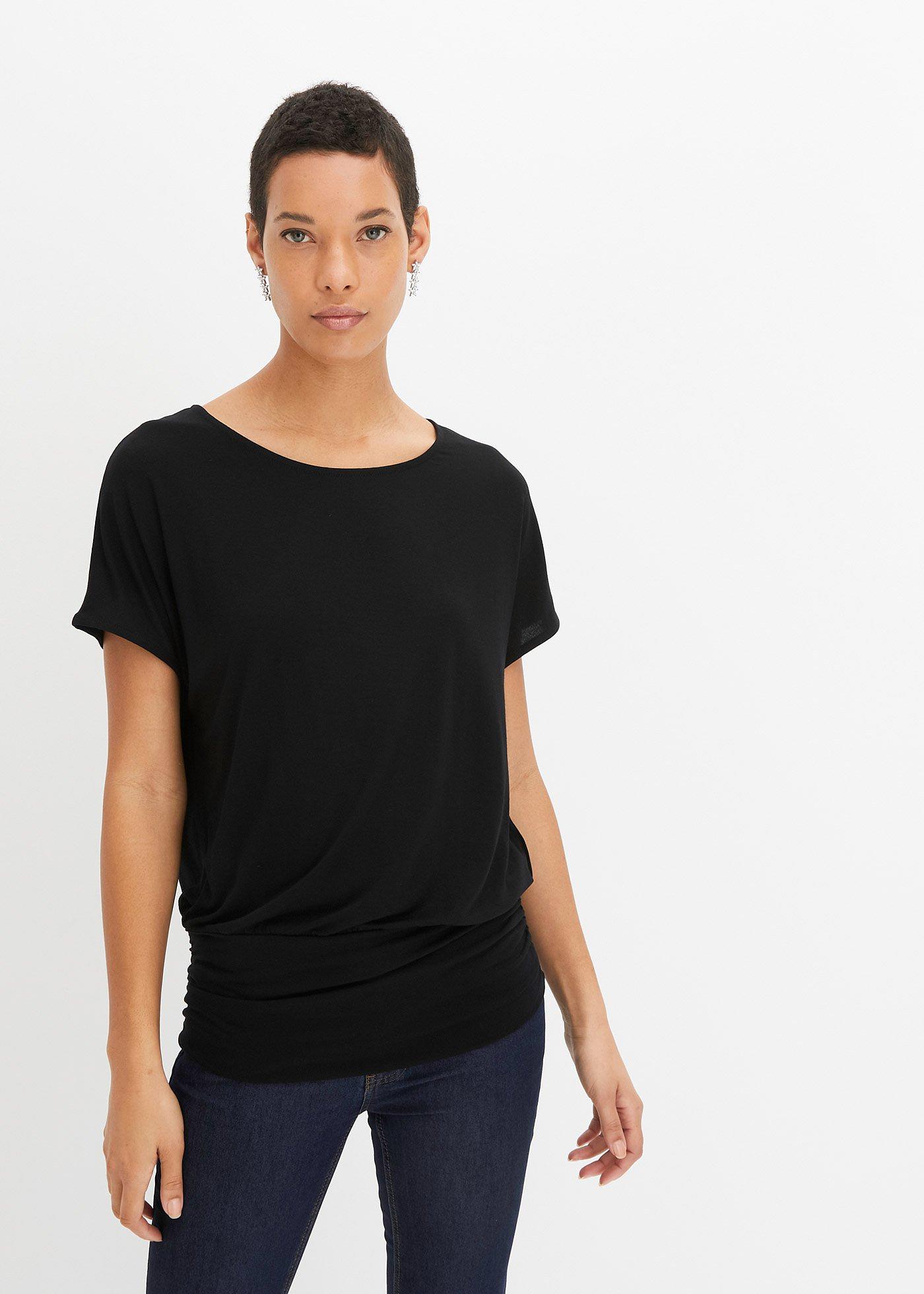 T-shirt z lejącej wiskozy - Bonprix