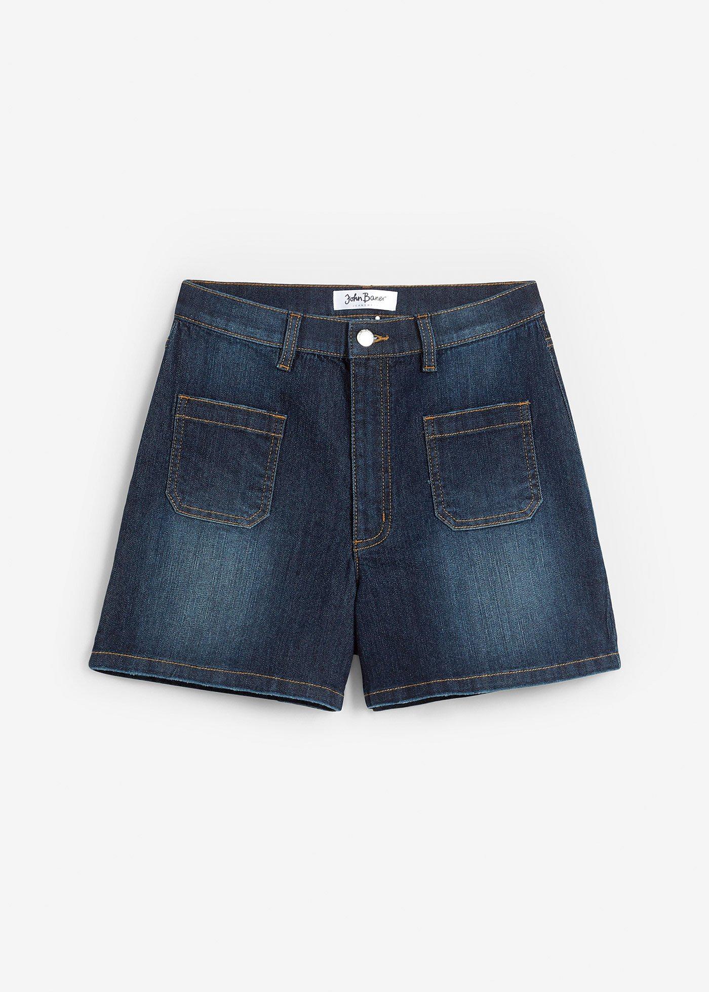 Jeansshorts, High Waist, Stretch