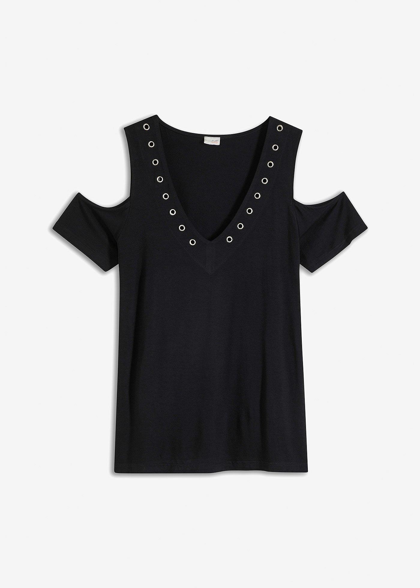 Cold-Shoulder Shirt mit Ösen