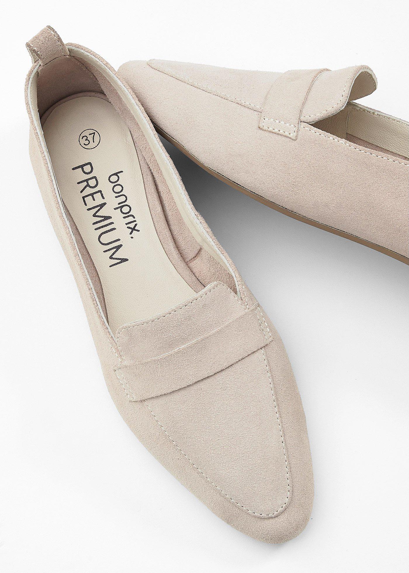 Półbuty skórzane loafer - Bonprix