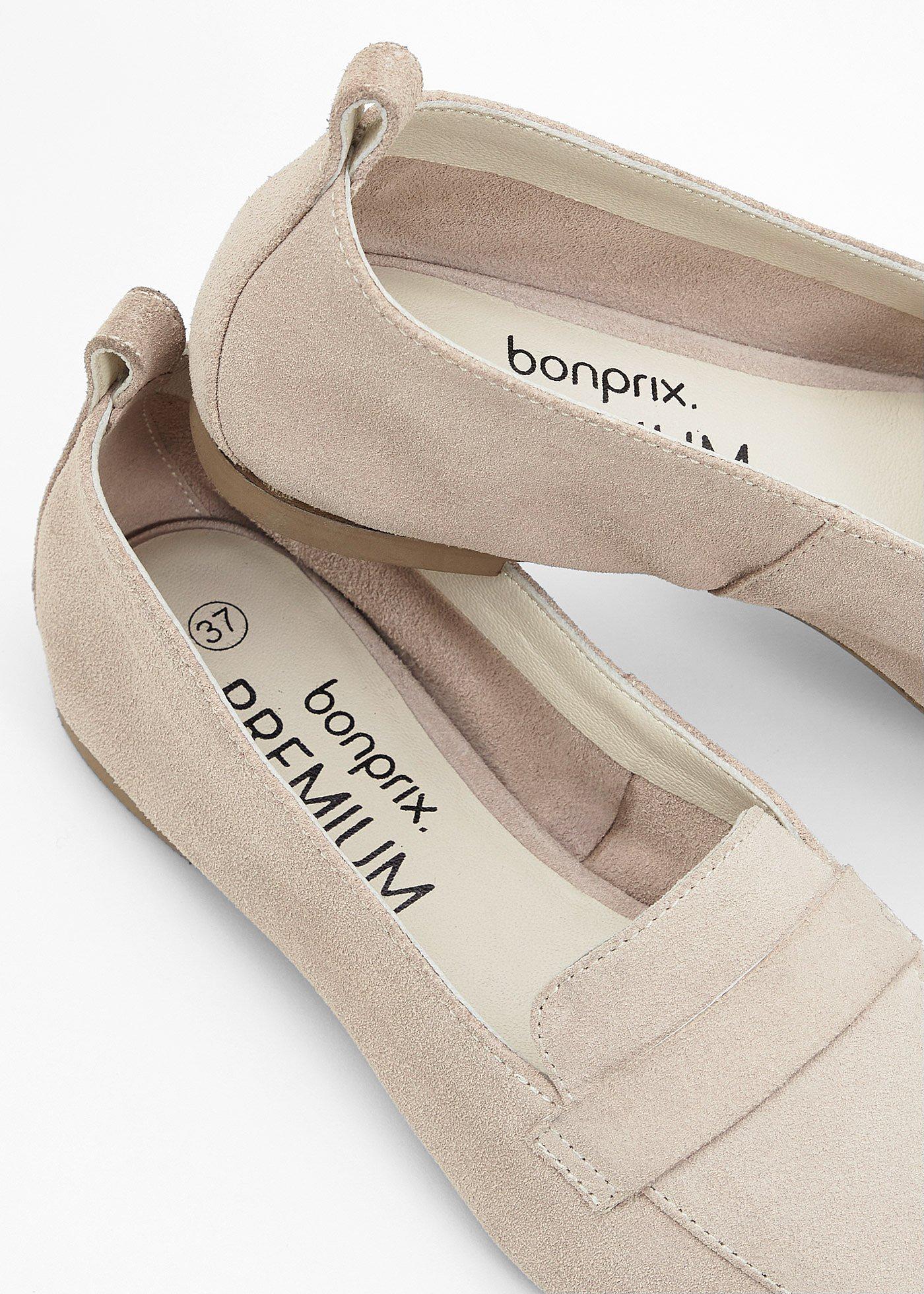 Półbuty skórzane loafer - Bonprix