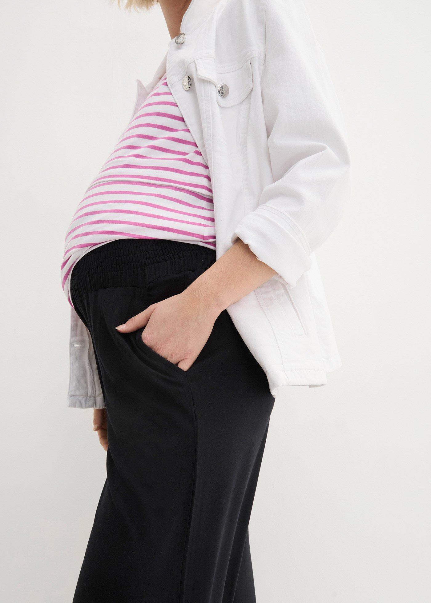 Spodnie ciążowe culotte z wiskozy, o kroju loose fit - Bonprix