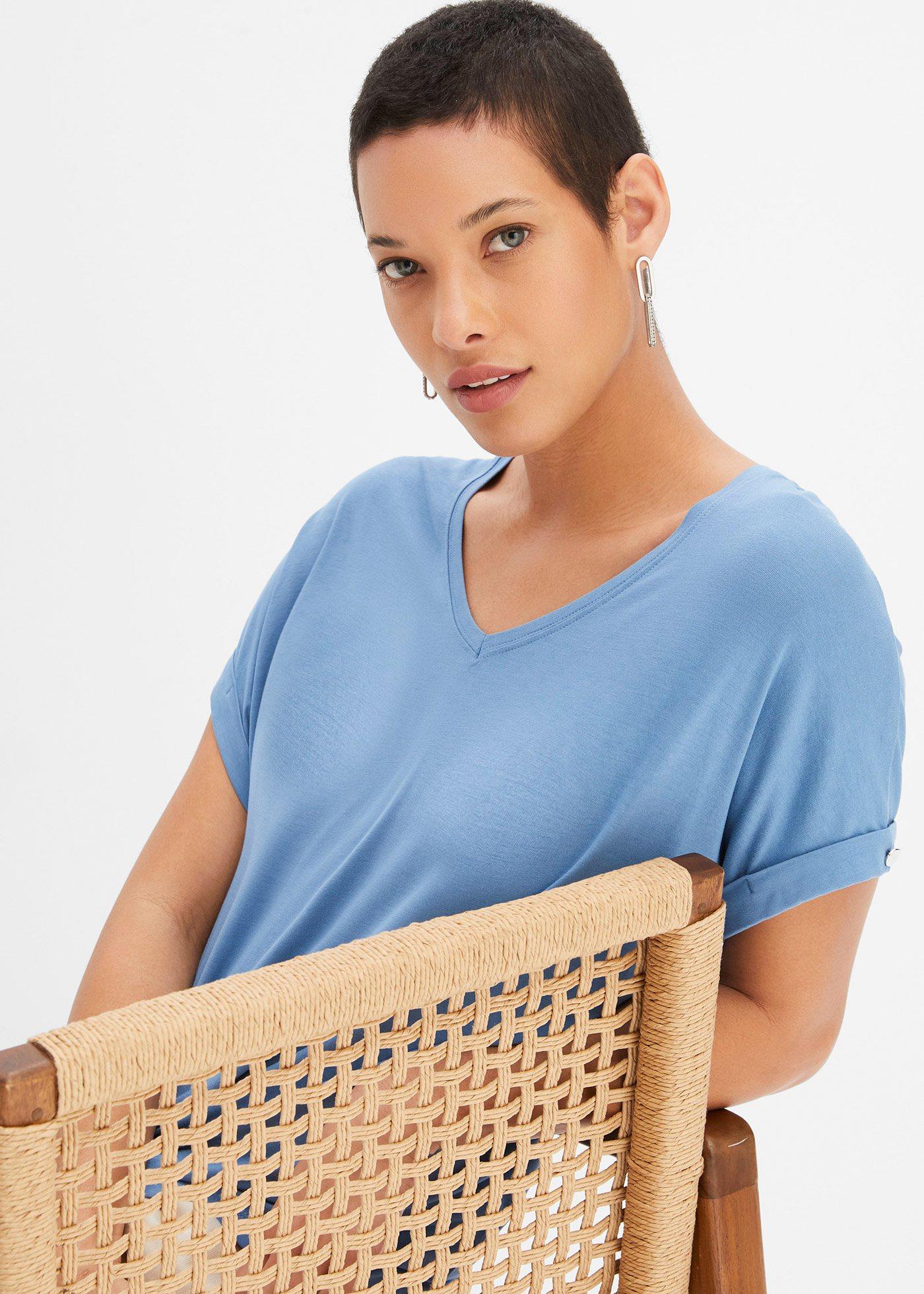 Shirt z lejącego materiału z wiskozą - Bonprix