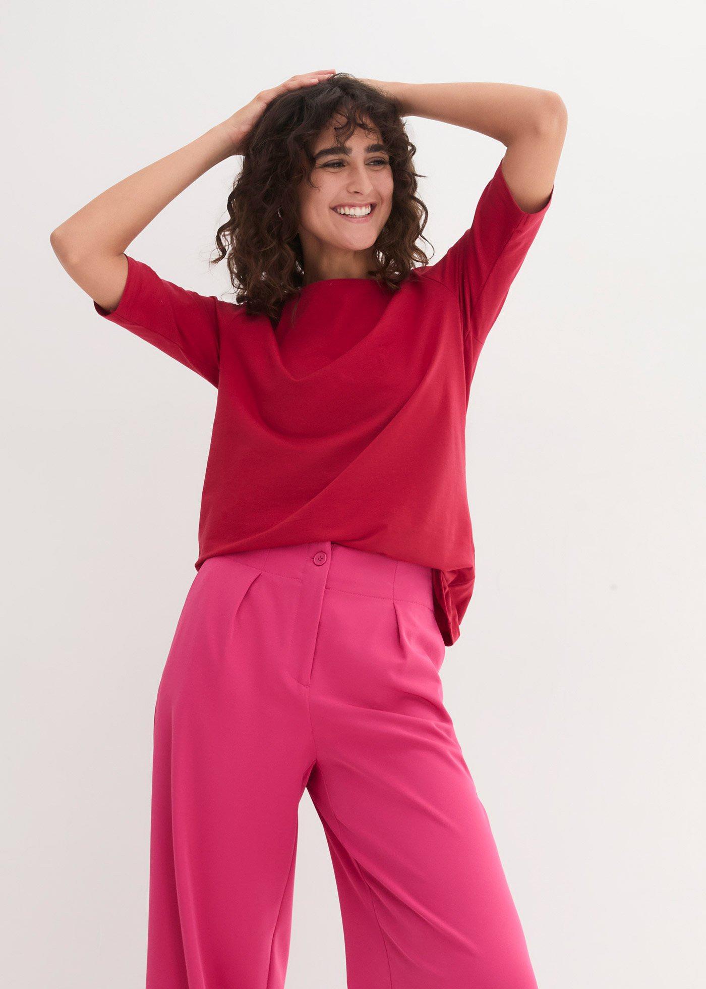 T-shirt z dekoltem w łódkę - Bonprix