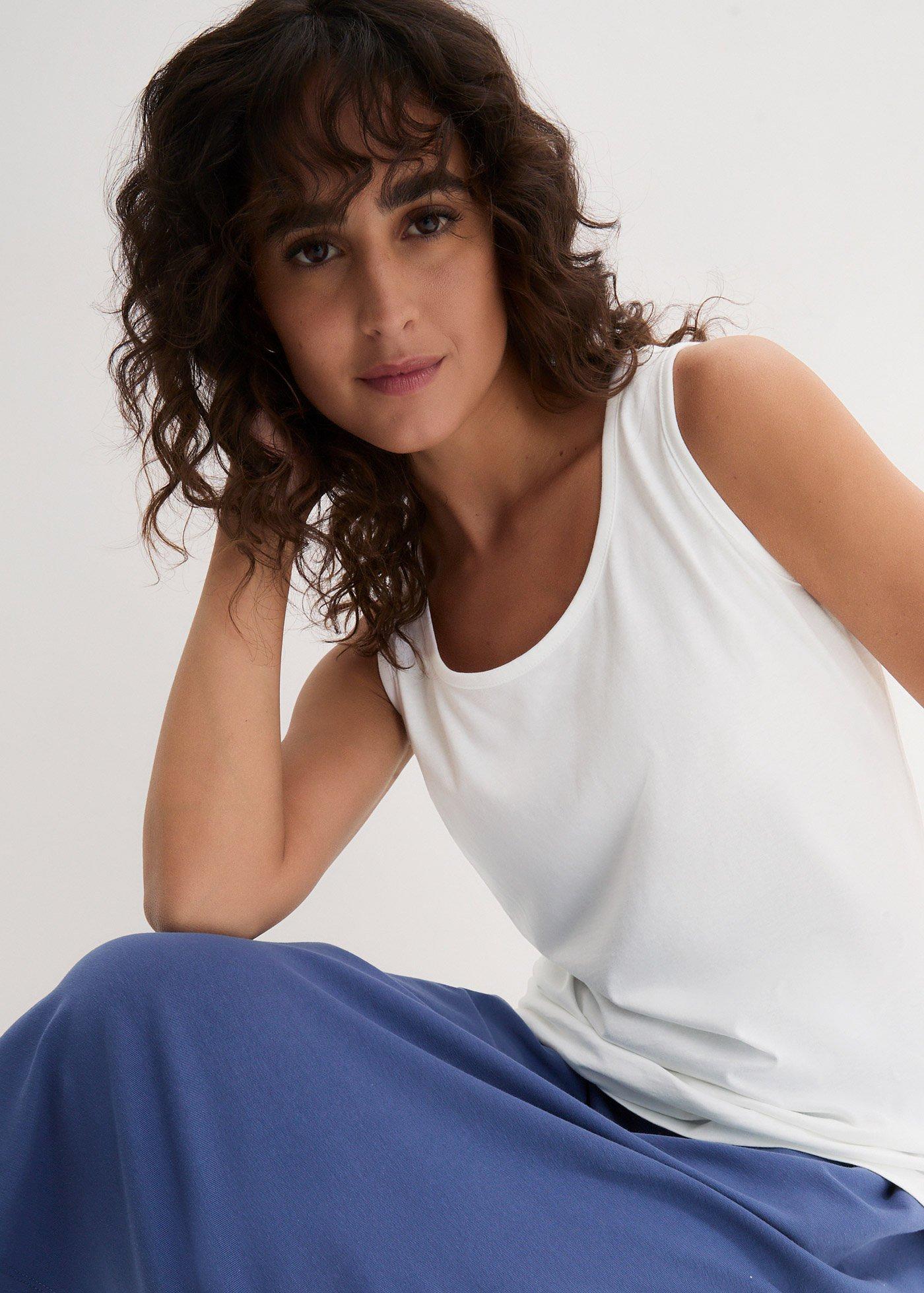 Długi top z czystej bawełny (5 sztuk) - Bonprix