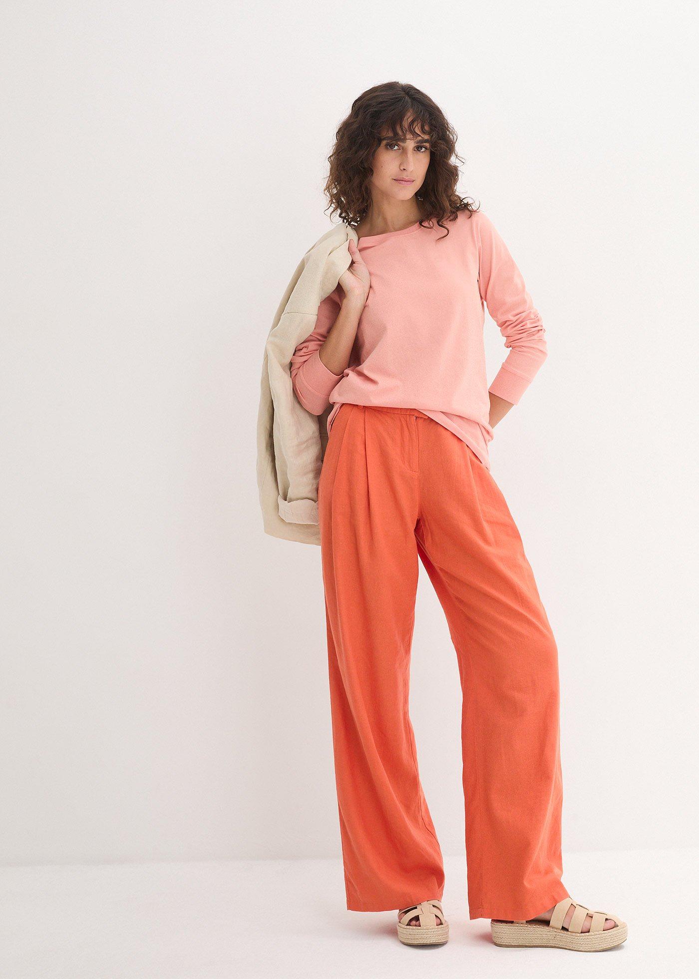 Długa koszulka z okrągłym dekoltem i długim rękawem (zestaw 5 szt.) - Bonprix