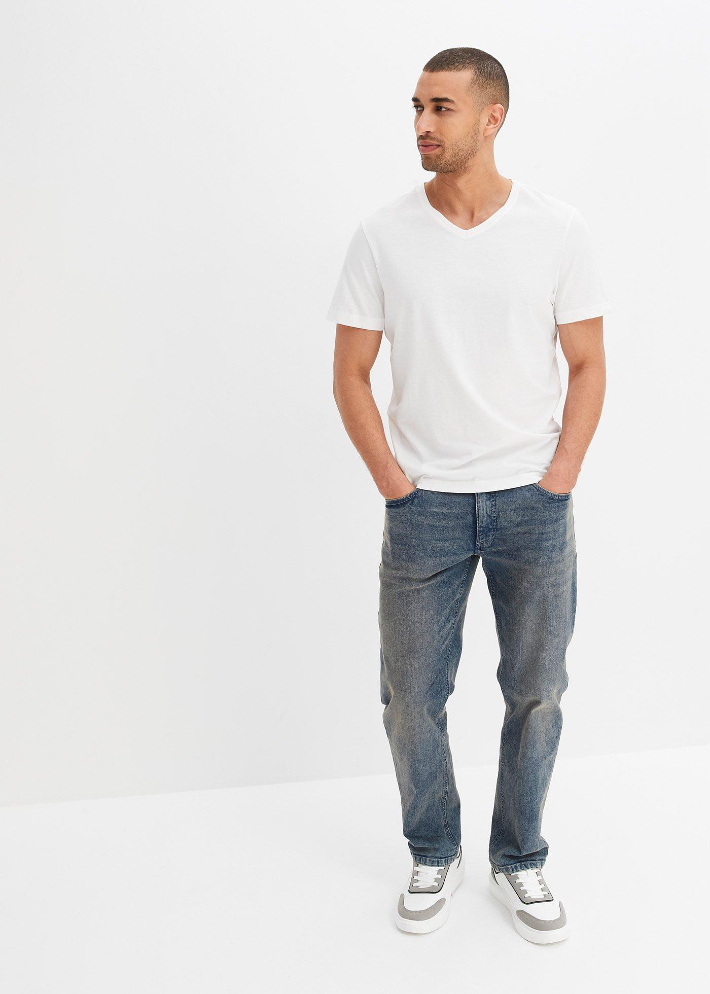 T-shirt z dekoltem w serek (3 szt.) - Bonprix