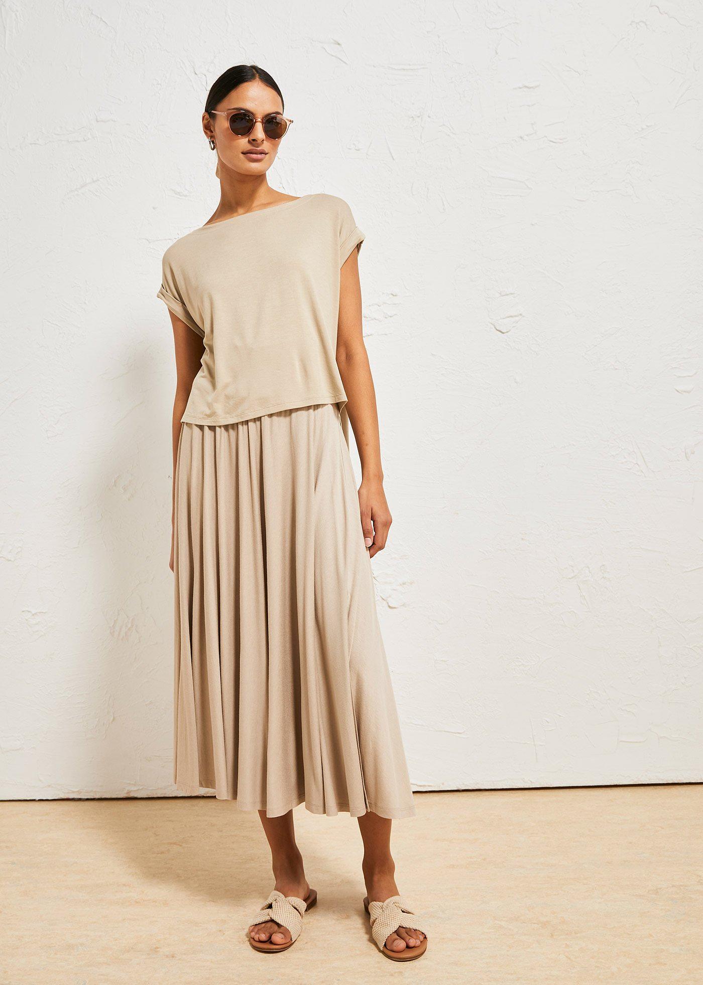 Shirt oversized z lejącej wiskozy - Bonprix