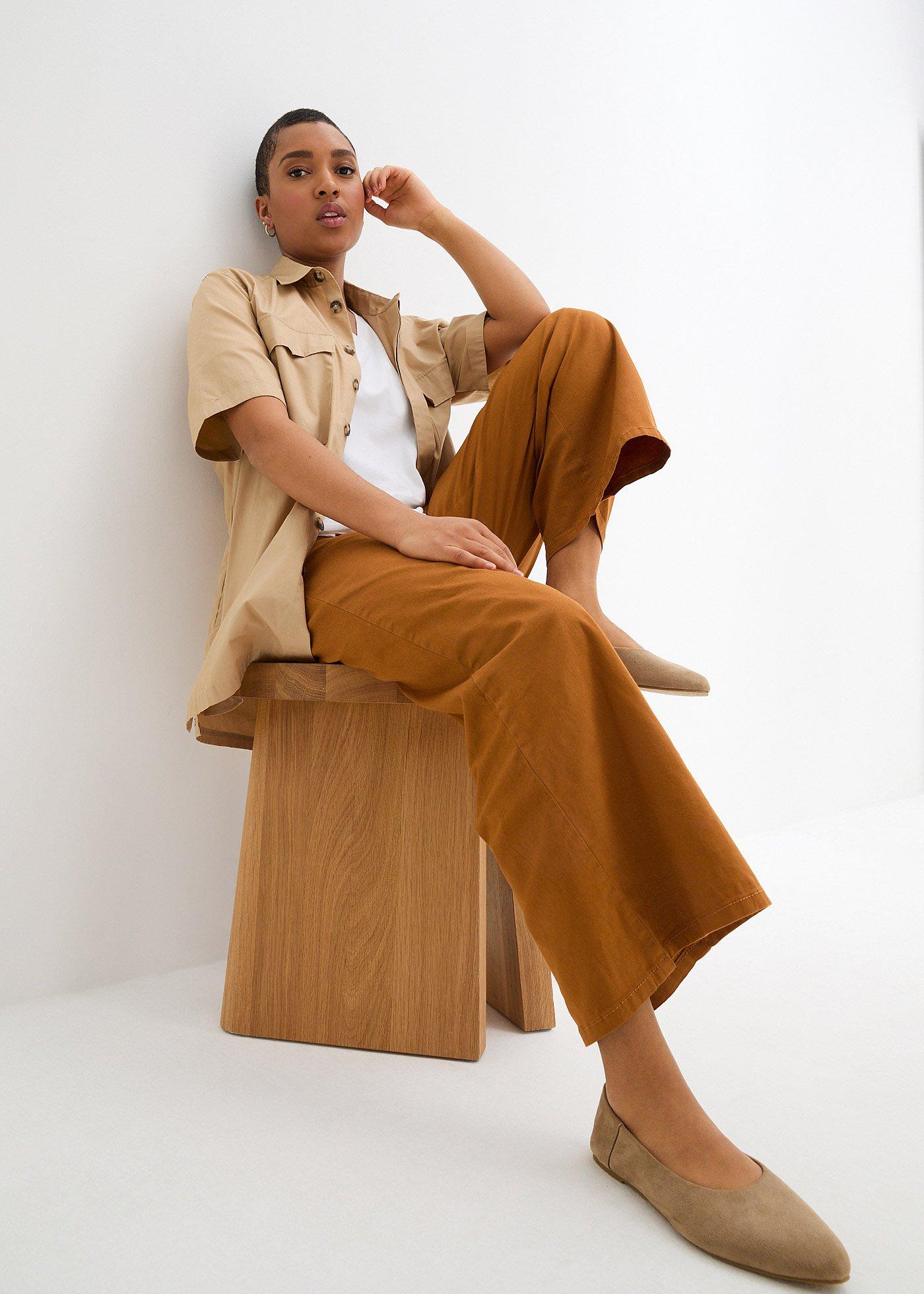 Długa bluzka  z dekoltem w serek (2 szt.) - Bonprix