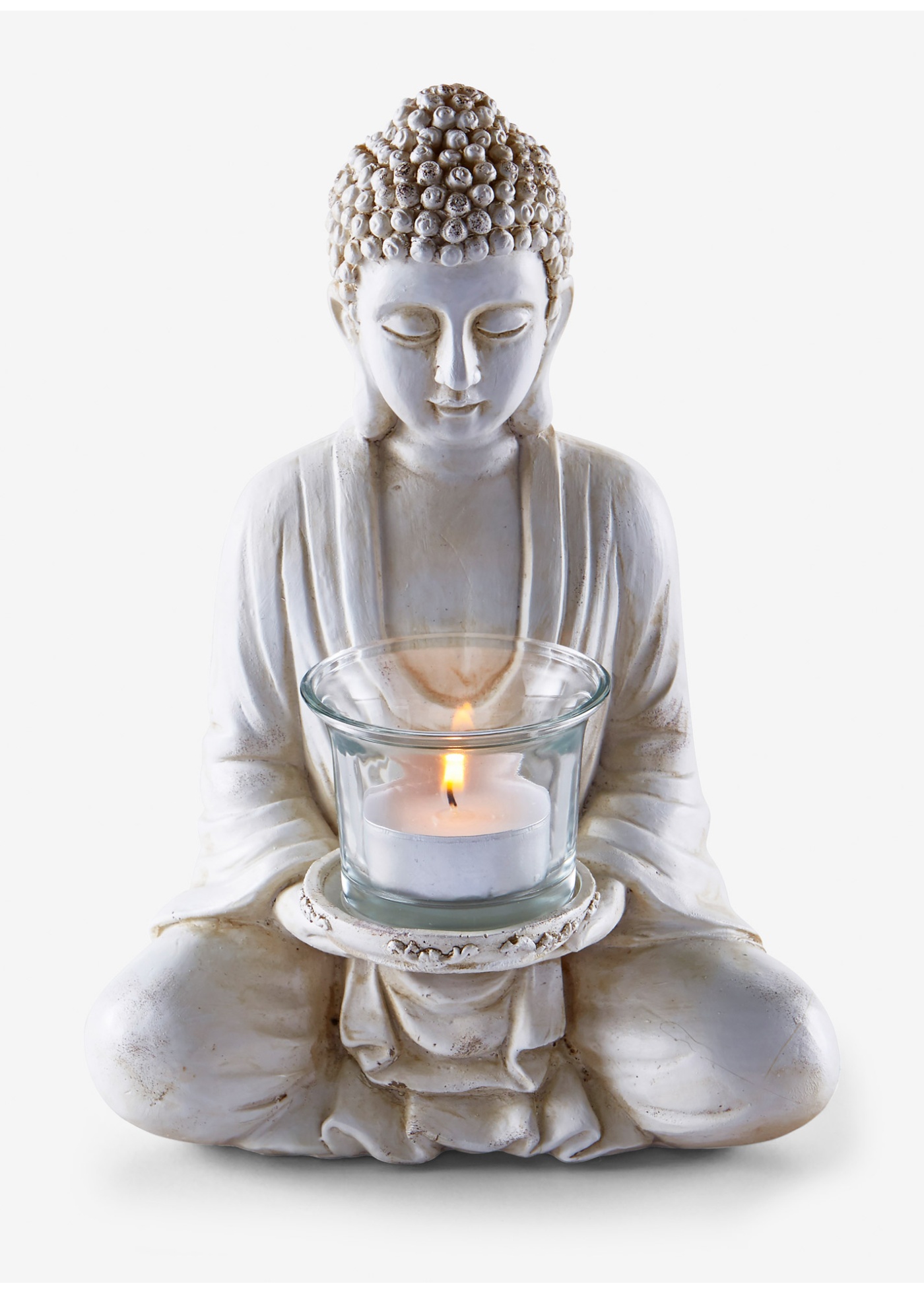Teelichthalter in Buddha-Form