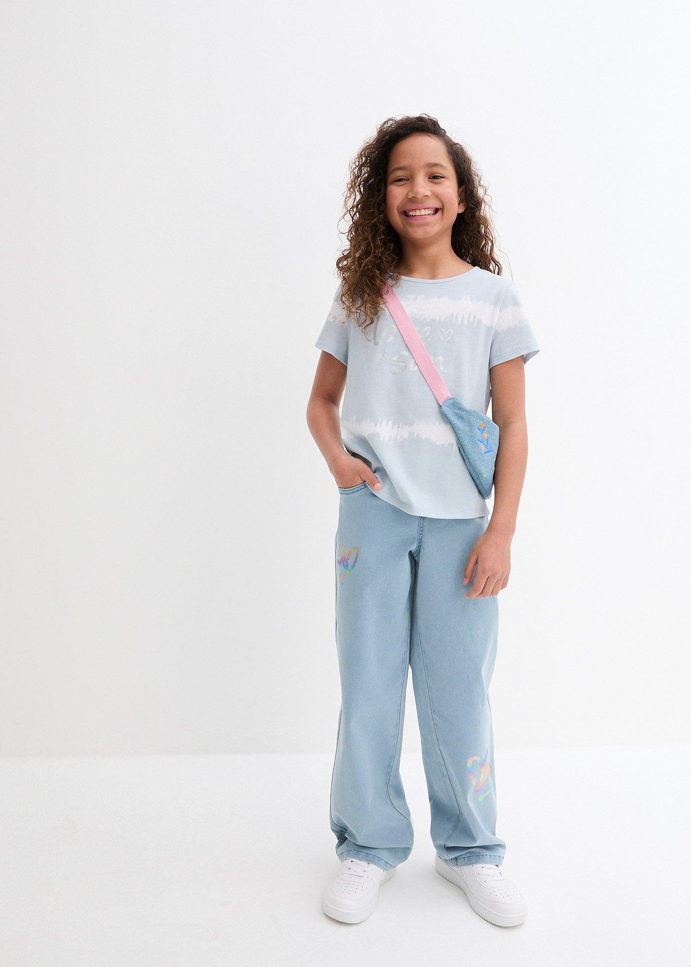 T-shirt z dłuższym tyłem z czystej bawełny organicznej - Bonprix