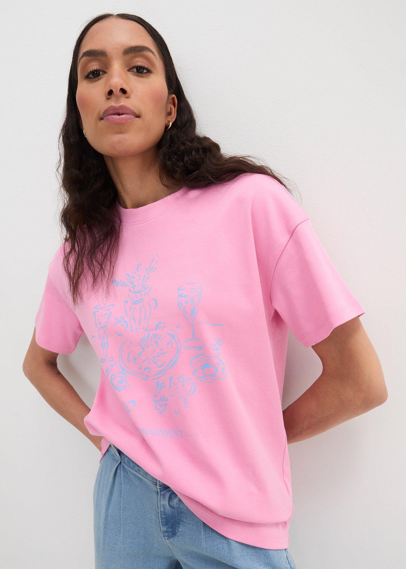 T-shirt oversize z bawełny organicznej - Bonprix