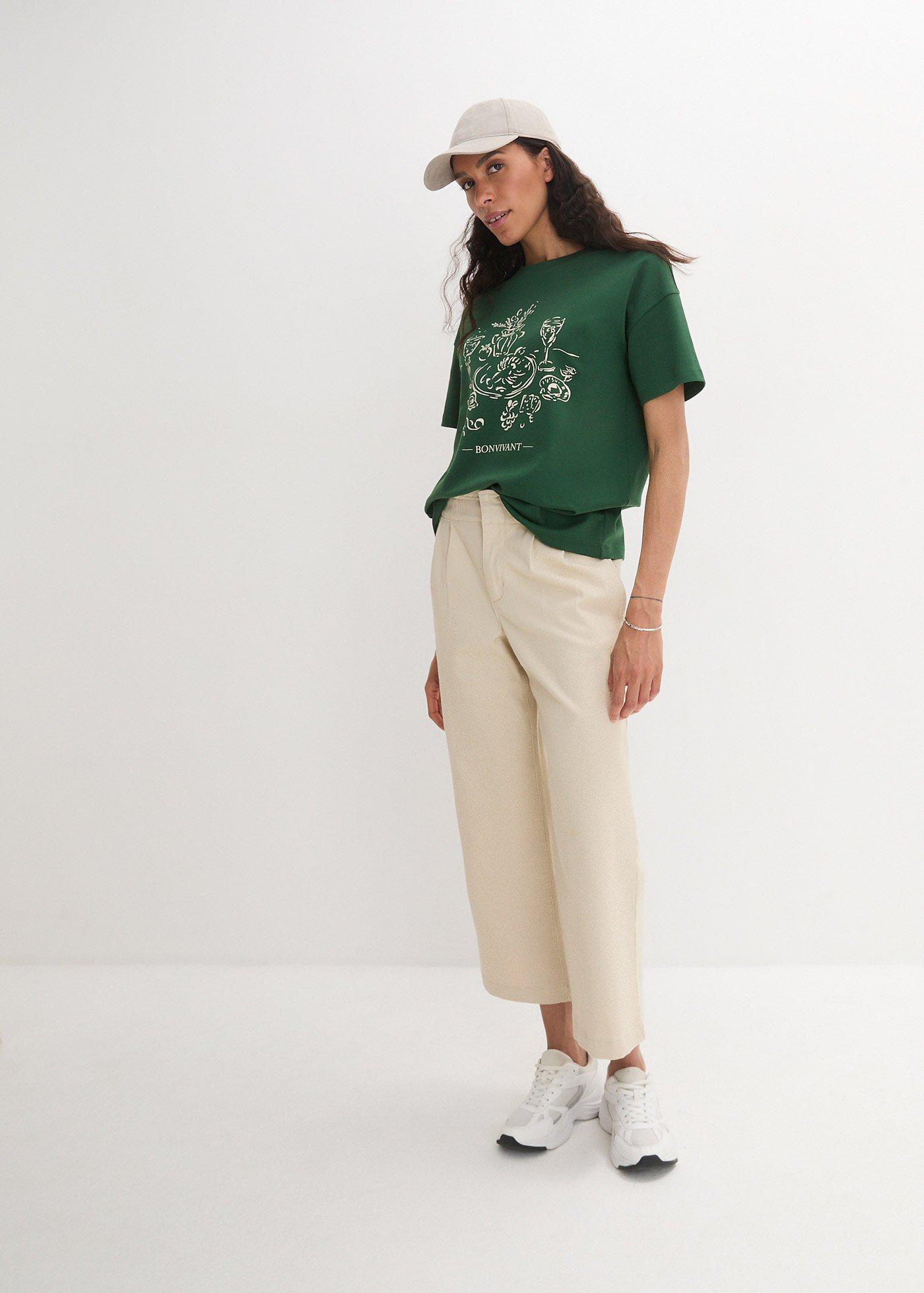 T-shirt oversize z bawełny organicznej - Bonprix