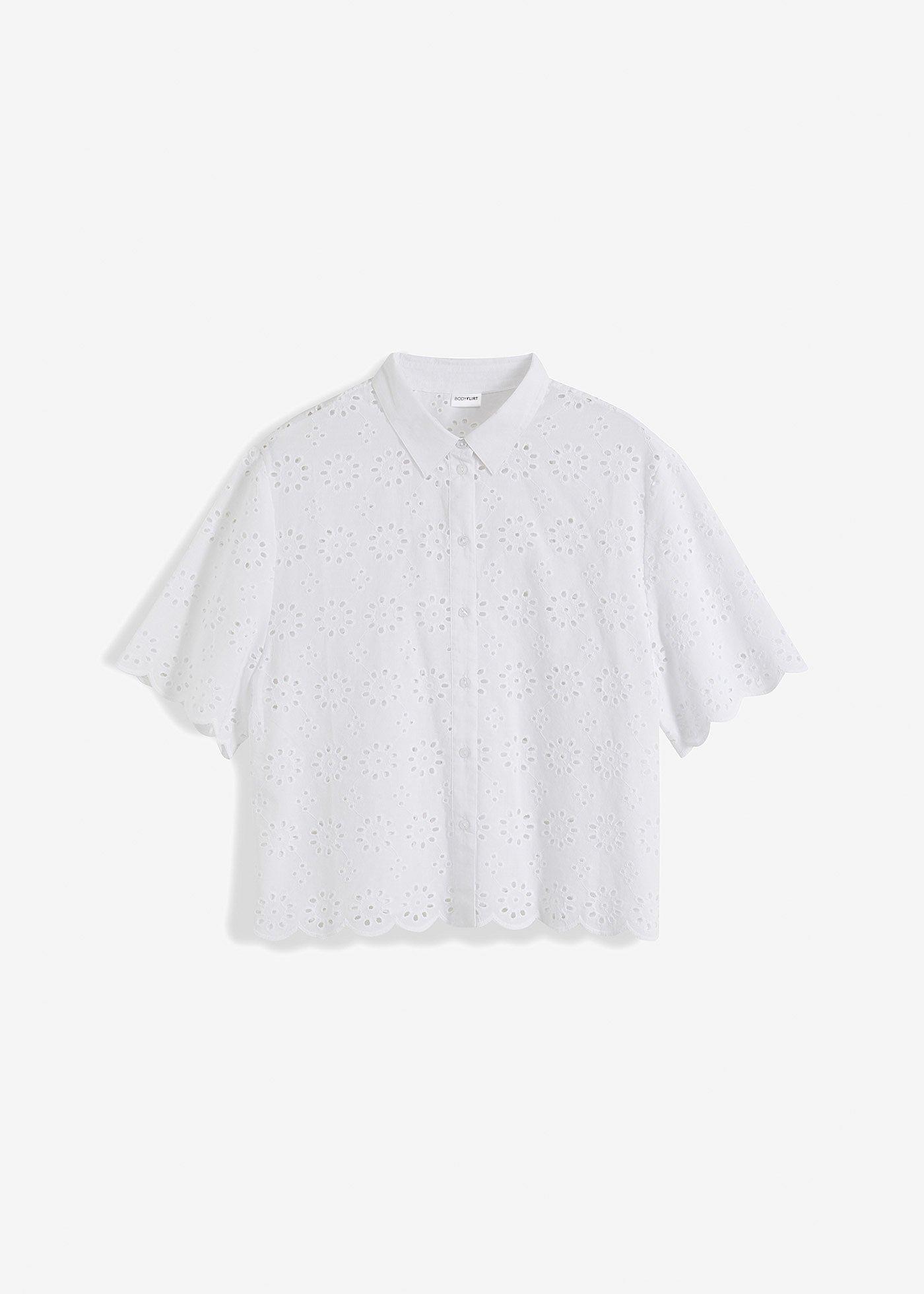 Chemisier à manches courtes, 100% coton