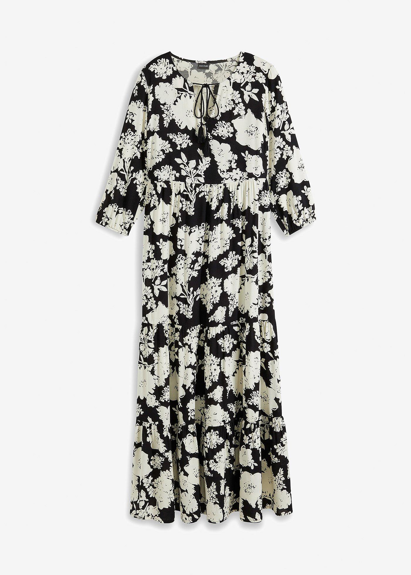 Robe longue en viscose fluide