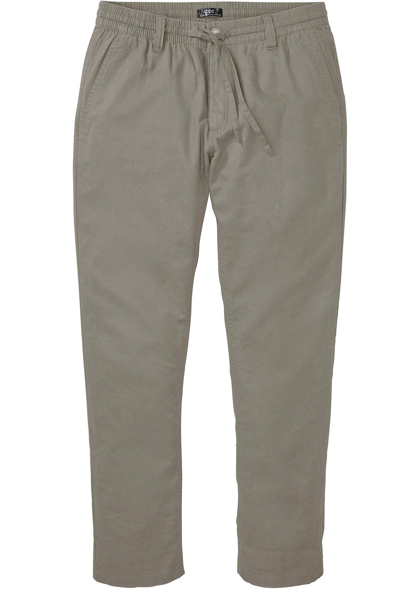 Regular Fit Chinohose mit Leinen, Straight