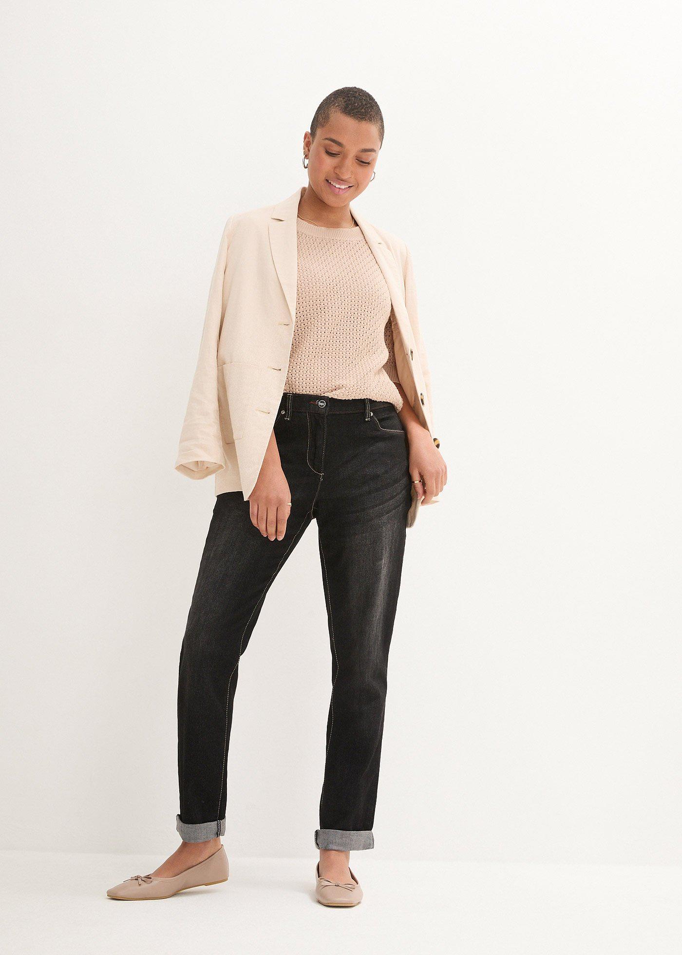 Dżinsy ze stretchem o kroju  boyfriend, mid waist - Bonprix