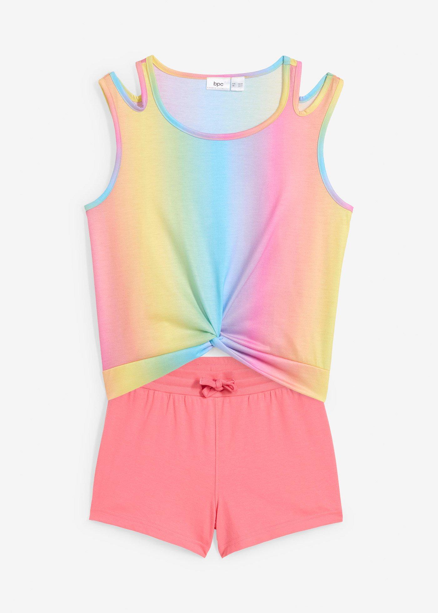 Top dziewczęcy + szorty (2 części) - Bonprix